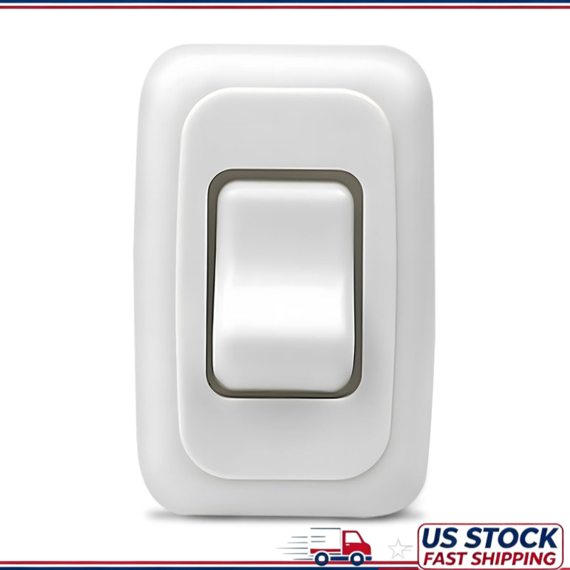 12V SPST On-Off Switch Bezel RV Camper, WhiteColor: WHITE