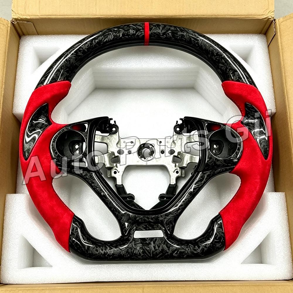 Custom Alcantara Forge Carbon Fiber Steering Wheel for Honda Civic 2012-2015