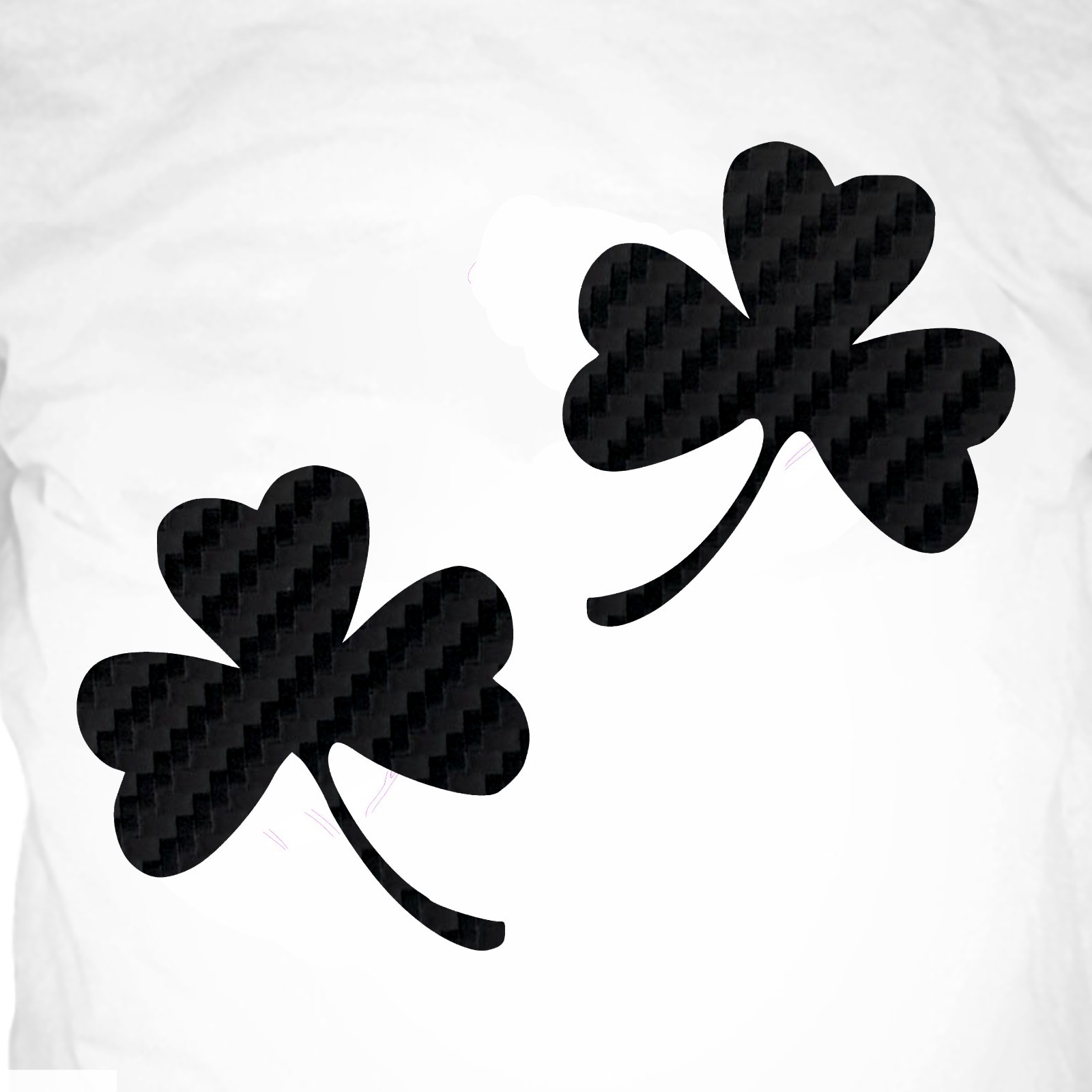 Carbon Fiber Shamrock Stickers Three Leaf Clover Decals Carbon Fiber Shamrock Stickers Three Leaf Clover Decals