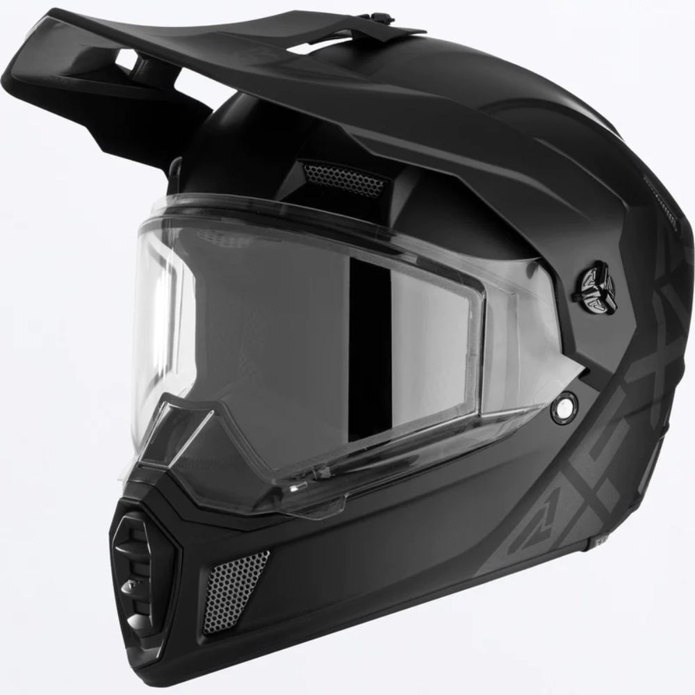 FXR Mens Clutch X Prime w/ Dual Shield Snowmobile Helmet - Black - 3X-Large