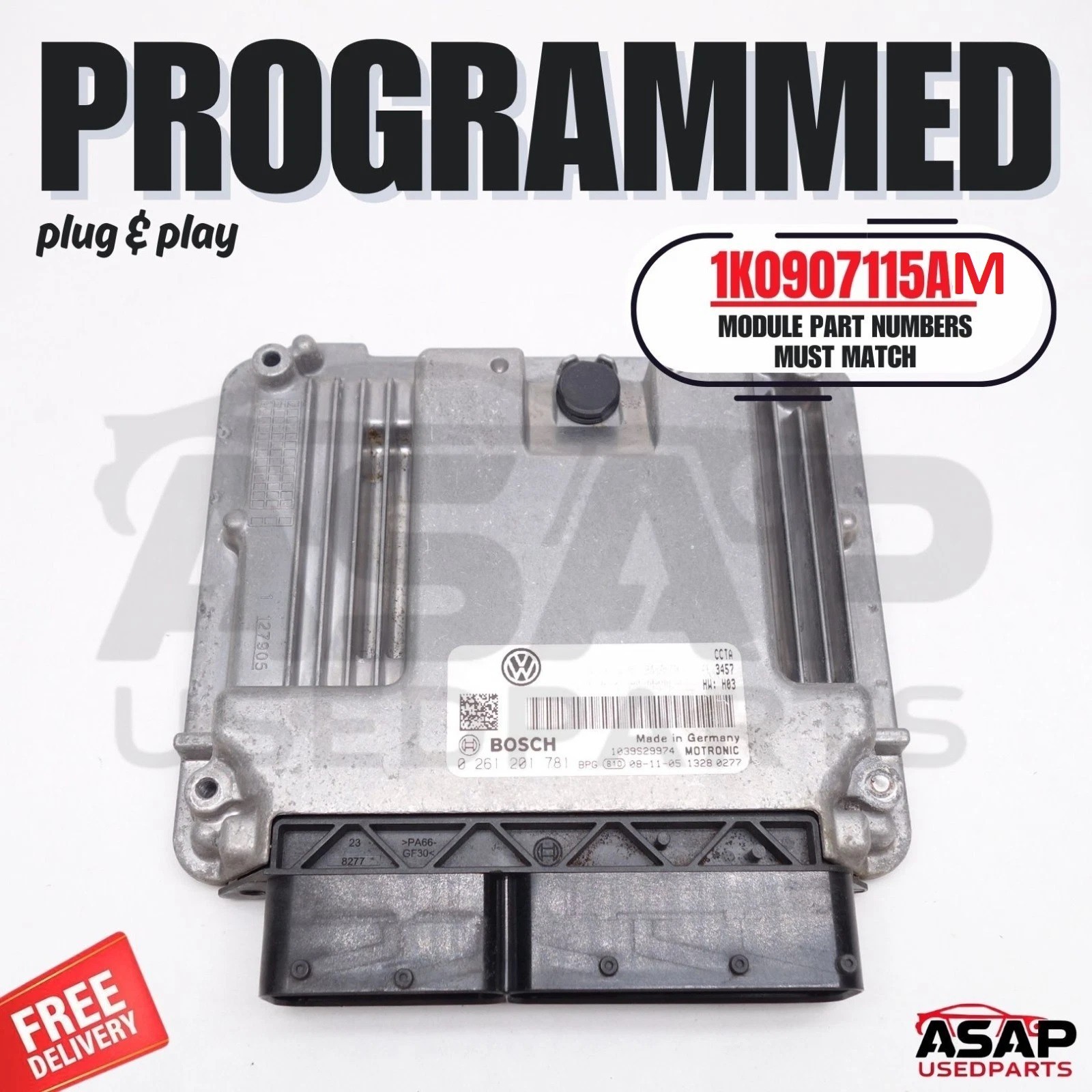1K0907115AM Volkswagen Golf Jetta GTI 2010-2013 2.0L Engine Computer Plug & Play 1K0907115AM Volkswagen Golf Jetta GTI 2010-2013 2.0L Engine Computer Plug & Play
