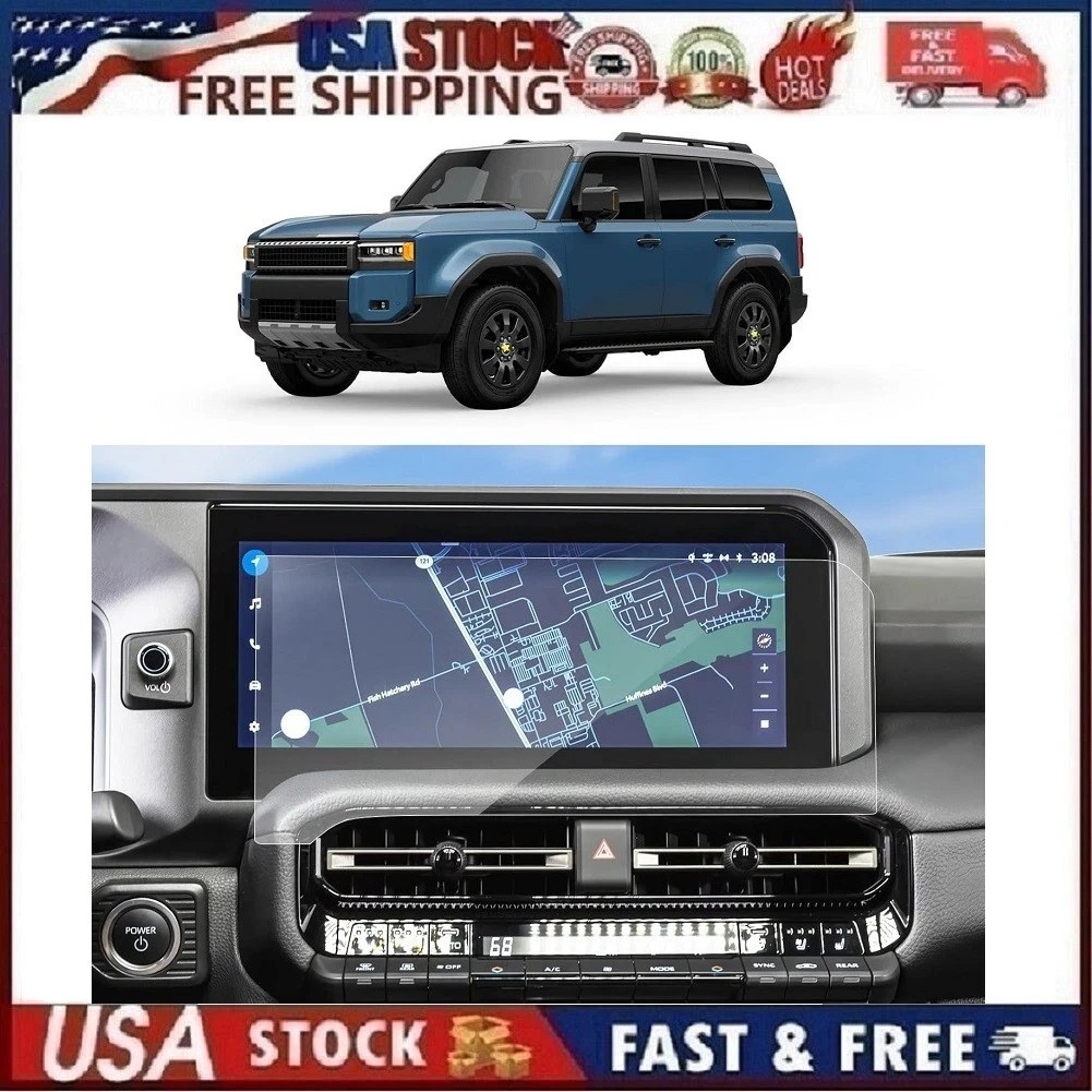 BIBIBO Car Screen Protector 2 PET Film 12.3-in For 2024-2027 Toyota Land Cruiser