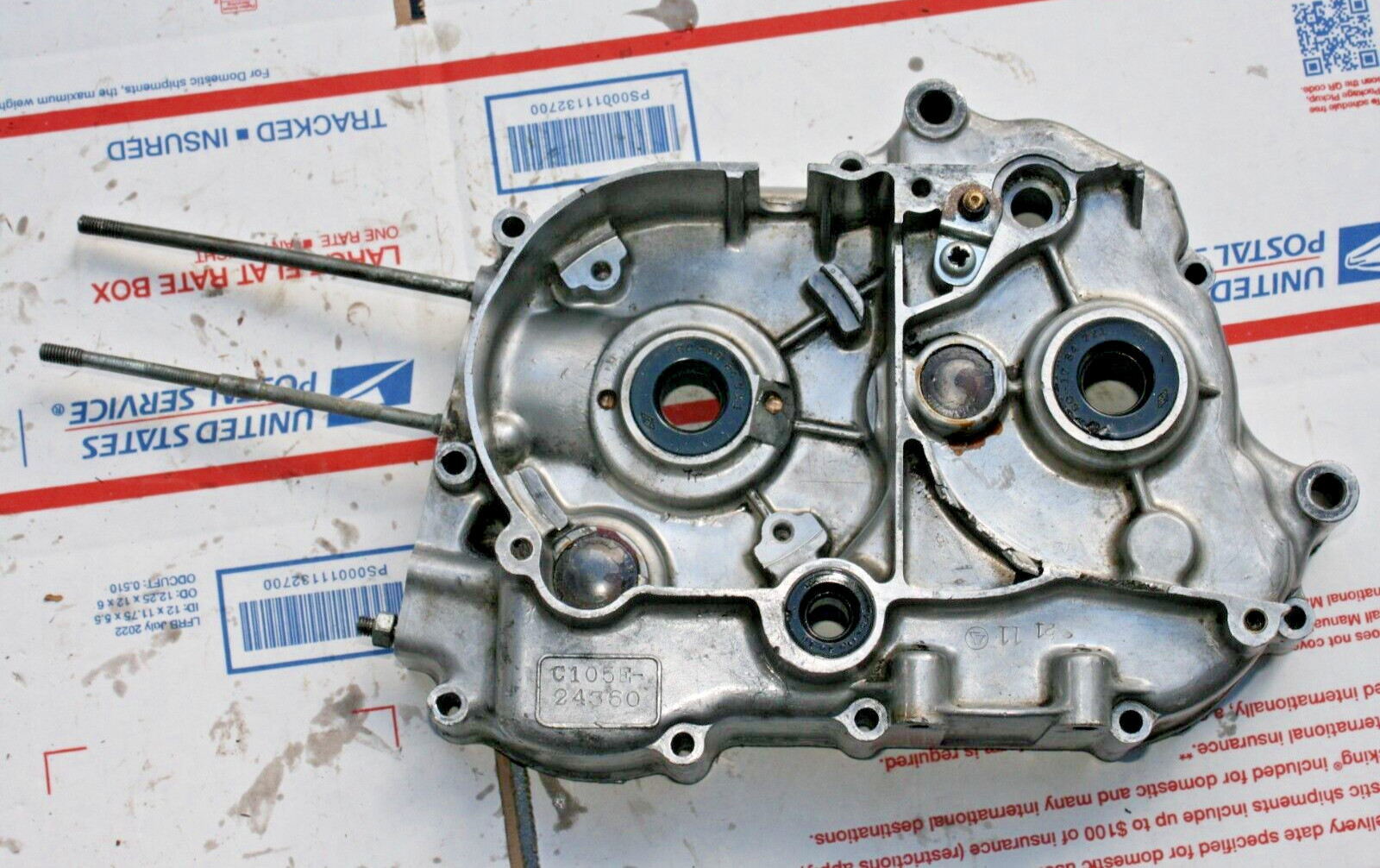 1962-63 Honda C105T TRAIL 55cc  OEM ENGINE CASE W/VIN # C105E-24360