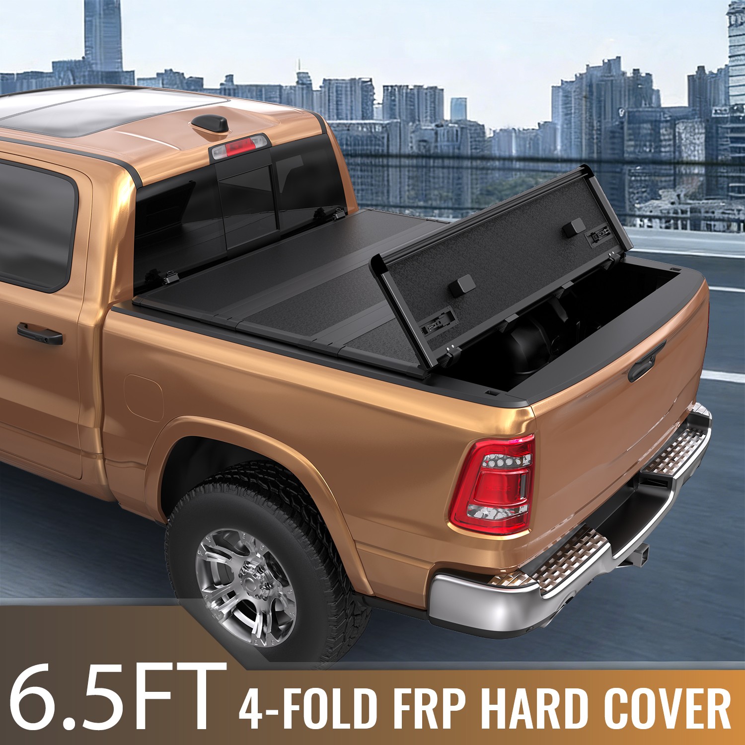6.5FT 4-Fold Fiberglass Hard Truck Bed Tonneau Cover For 2007-2026 Toyota Tundra 6.5FT 4-Fold Fiberglass Hard Truck Bed Tonneau Cover For 2007-2026 Toyota Tundra