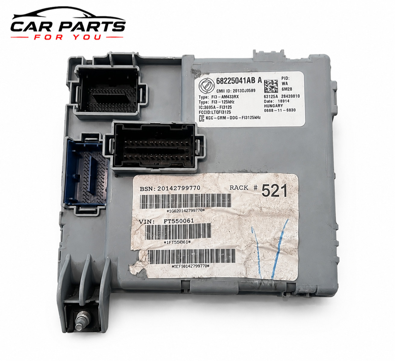 2012-2017 Fiat 500 BCM Body Control Module Fuse Box OEM 68225041AB