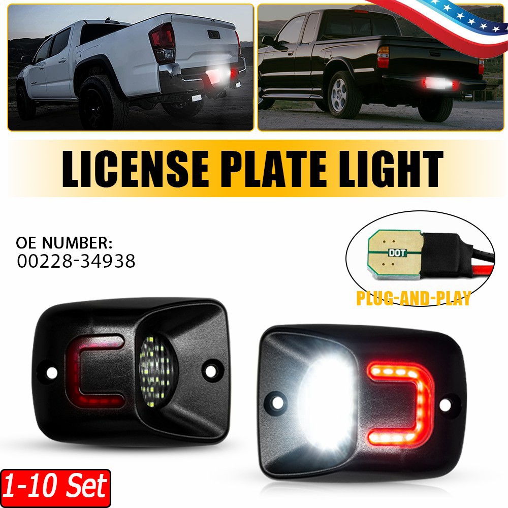 1-10x Truck LED Rear License Plate Lights Kit Fit Toyota 95-04 Tacoma 92-98 T100