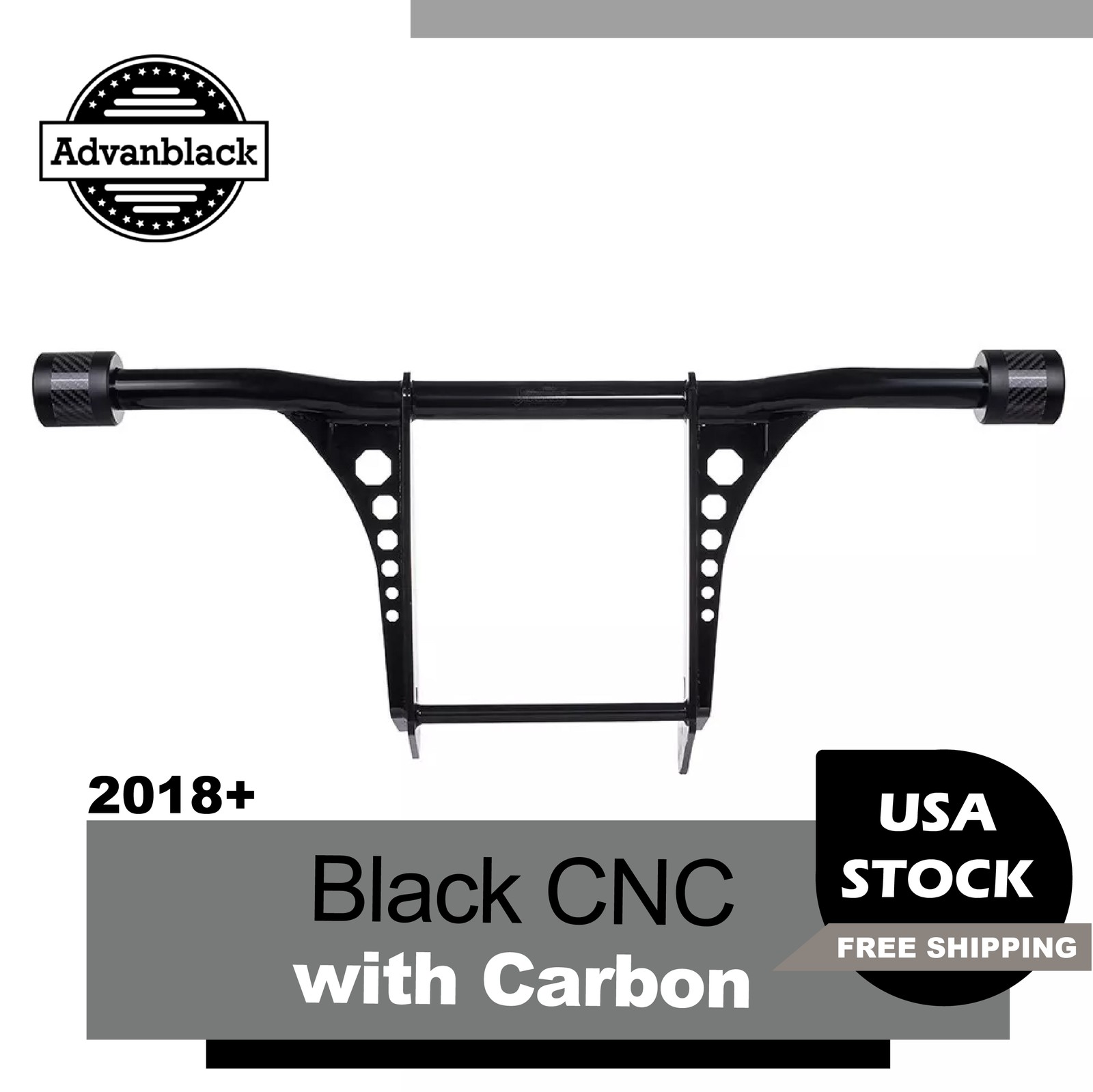 ProTek Front Performance Black w/ Carbon Crash Bar For M8 Harley Low Rider ST