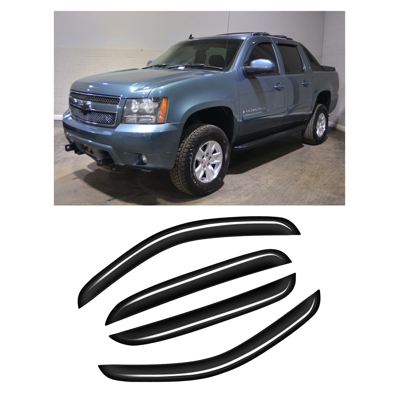 For 07-14 Chevy Tahoe& GMC Yukon Out-Channel Window Visors Rain Vent Shade 4PCS