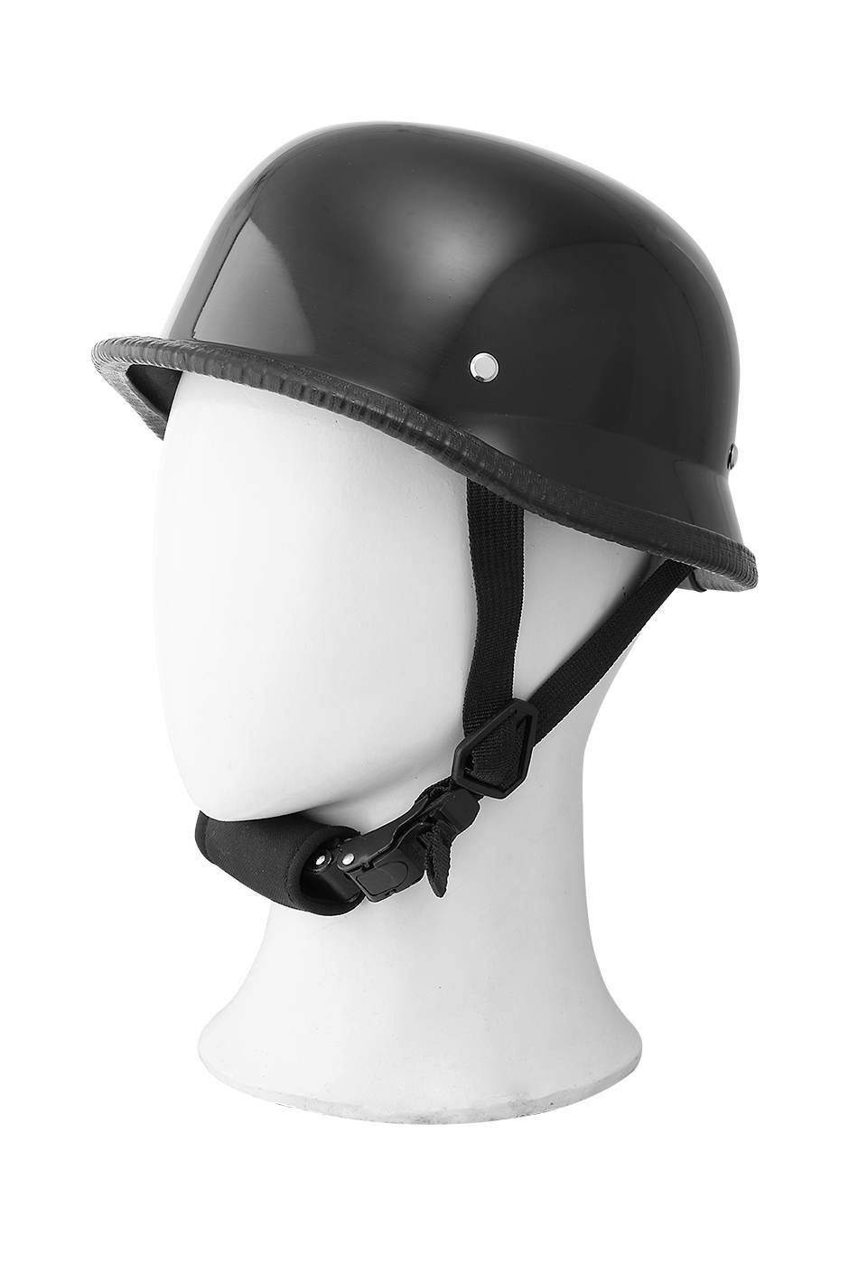 German Novelty Shiny Black Helmet With Q-Release German Novelty Shiny Black Helmet With Q-Release