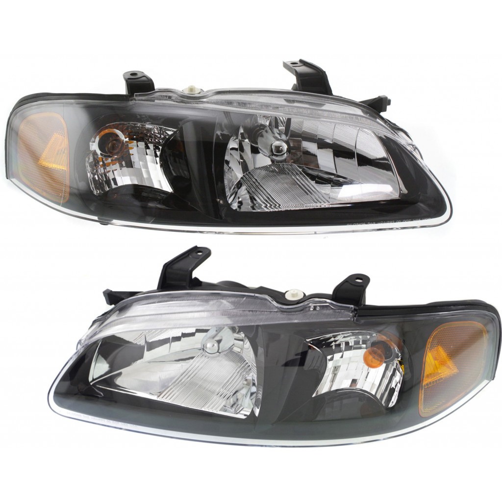 For 2002-2003 Nissan Sentra Headlight PAIR Driver & Passenger