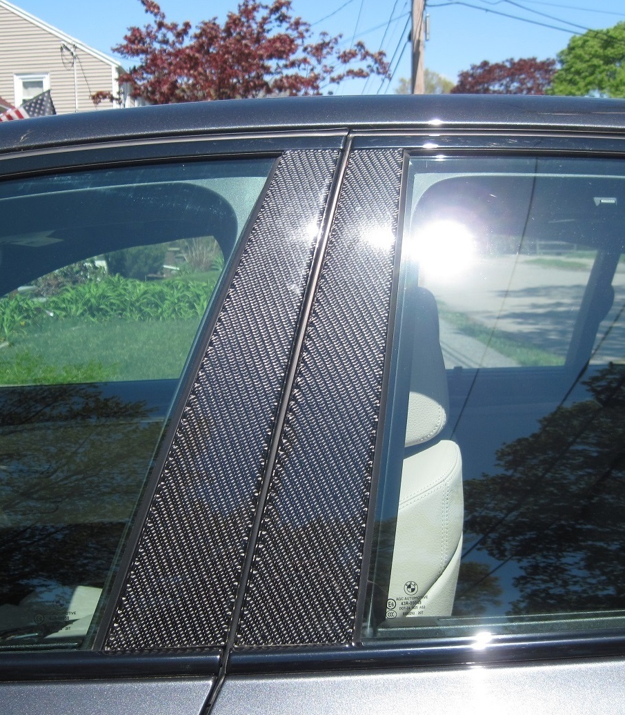 REAL CARBON FIBER Pillar Posts 6PCS Door Trim FOR Mitsubishi Lancer 2008-2017