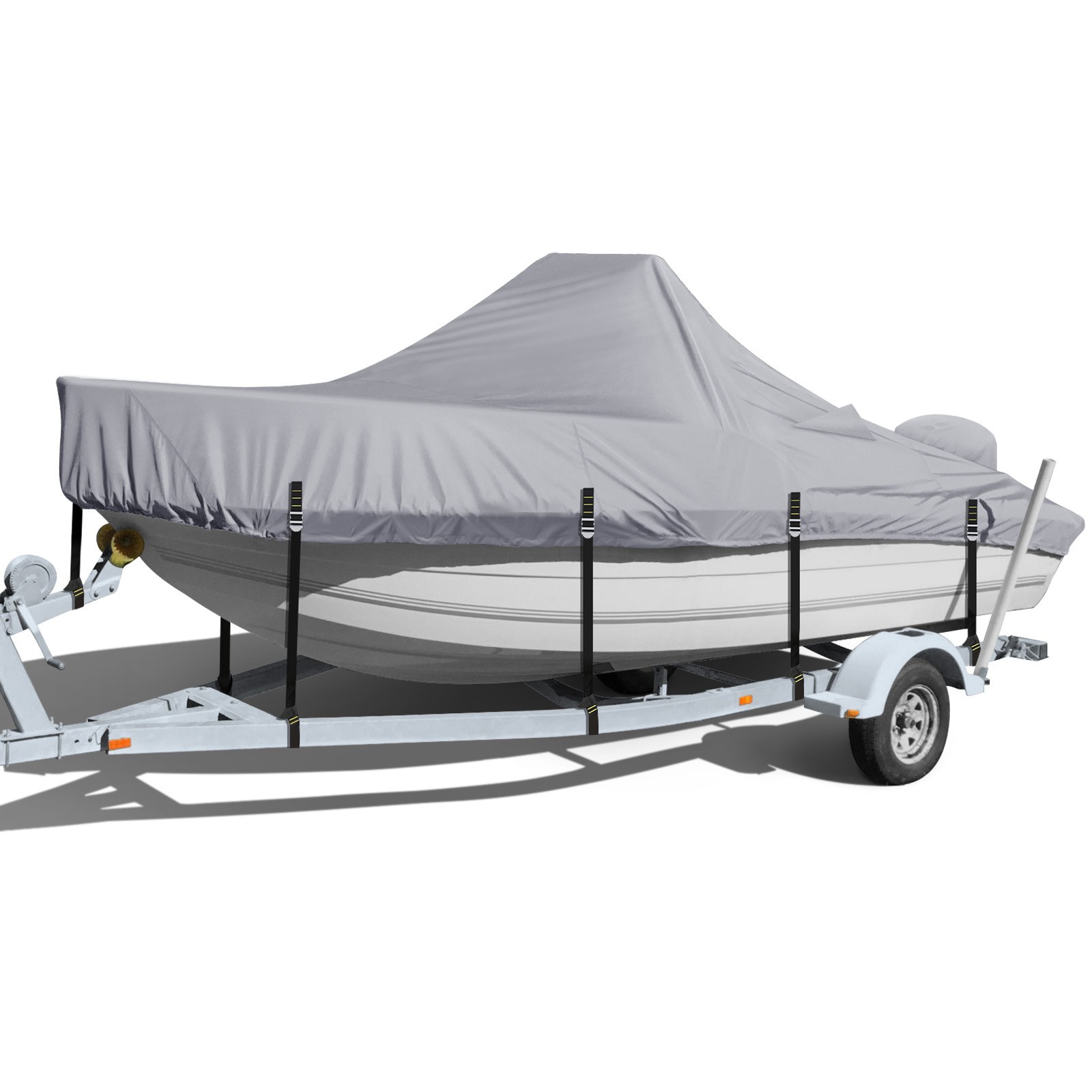 900D Waterproof Center Console Boat Cover, UV Resistant Canvas Boat Cover