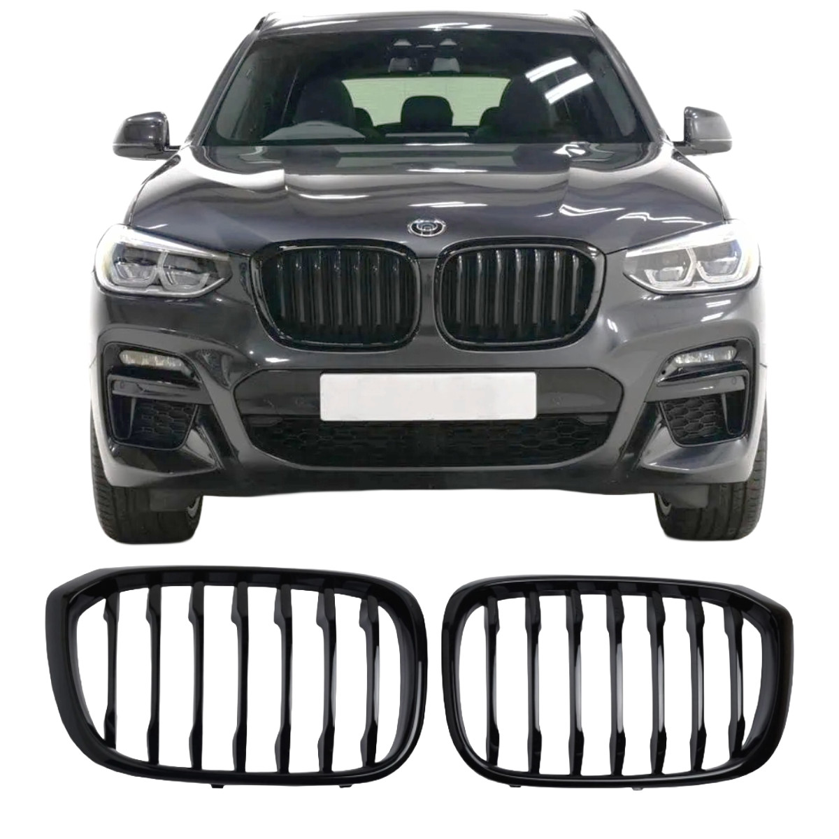 Fit 18-21 BMW X3 G01 2019-21 X4 G02 Front Bumper Grill Performance Black Grille Fit 18-21 BMW X3 G01 2019-21 X4 G02 Front Bumper Grill Performance Black Grille