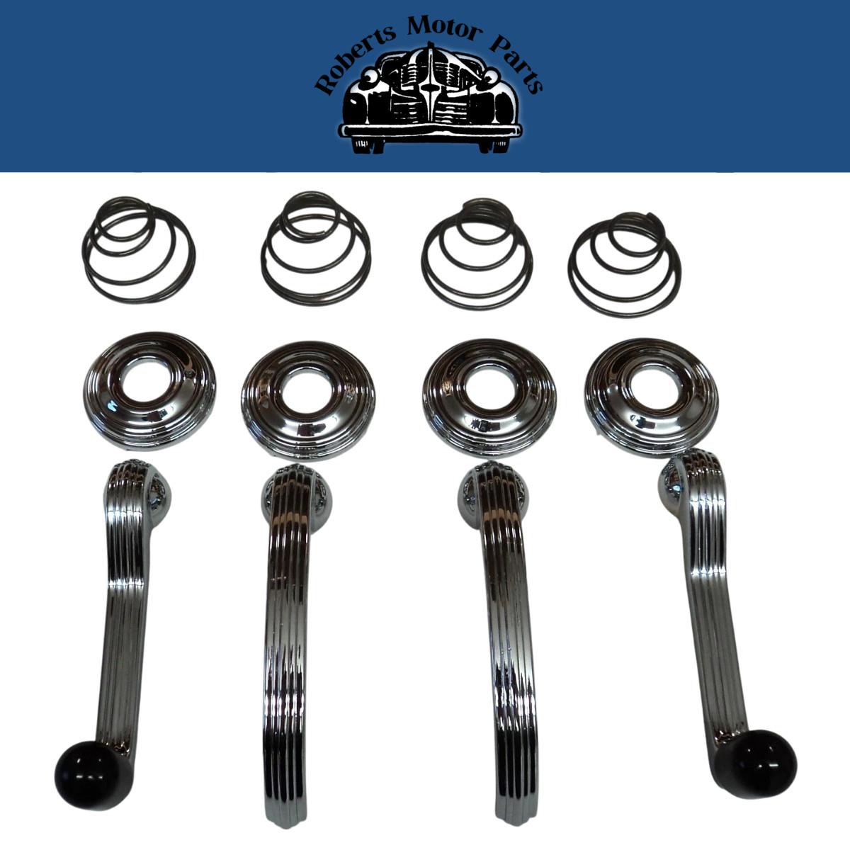 New Inside Door Handle and Window Crank set 1928 to 1938 Chrysler & Desoto Cars
