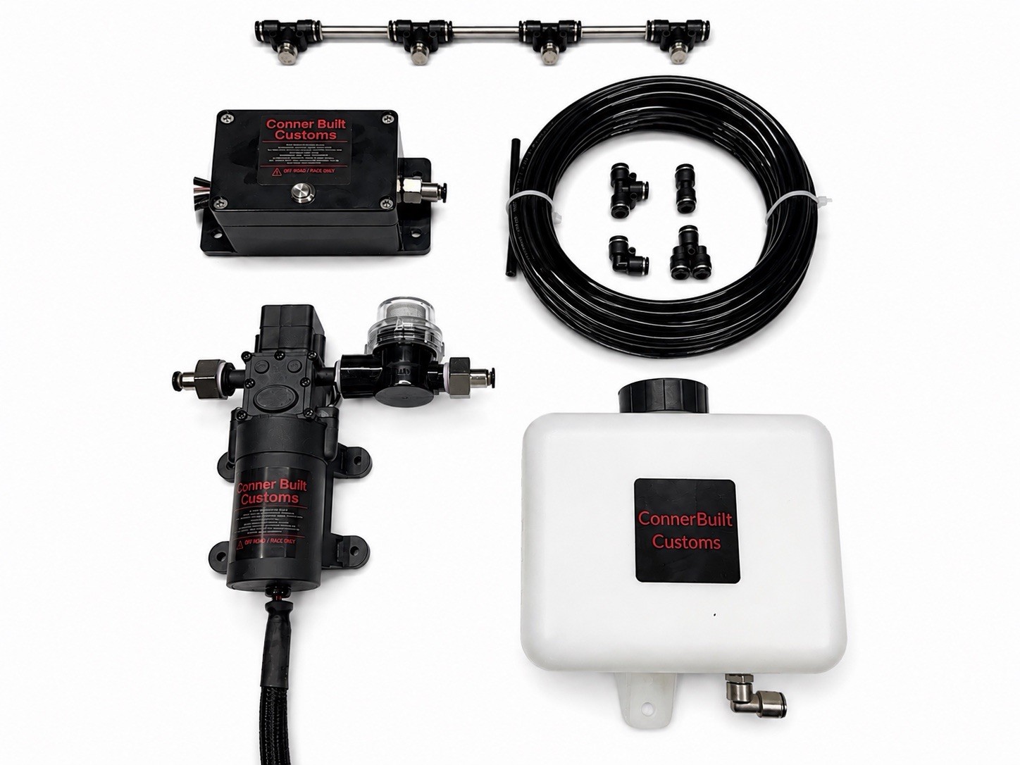 Boost-Activated Intercooler & Radiator Water Spray Cooling Kit -BLACK