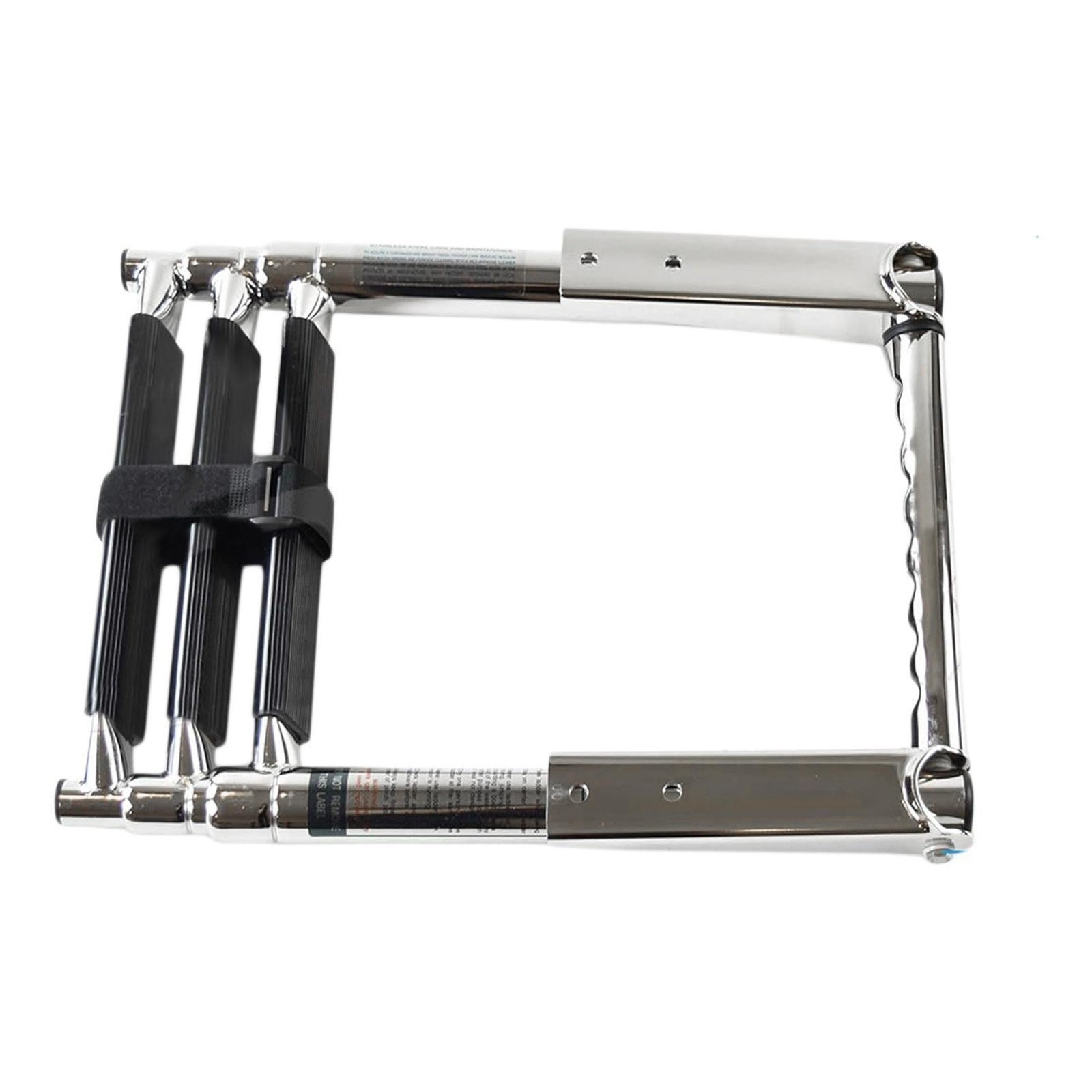 MARINE CITY 3-Step Stainless Steel Telescopic Folding Boat Ladder w/ Handle