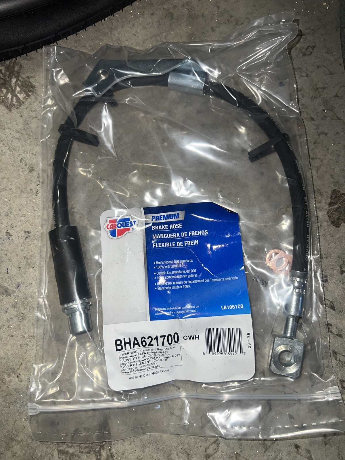 Brake Hydraulic Hose Front Left CARQUEST BHA621700