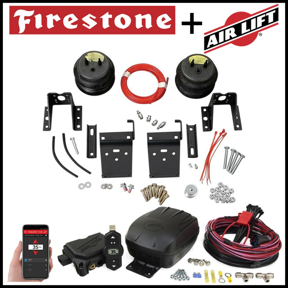 Firestone Front Air Springs Bags / Air Lift Compressor Kit 1984-04 F250 F350 4WD