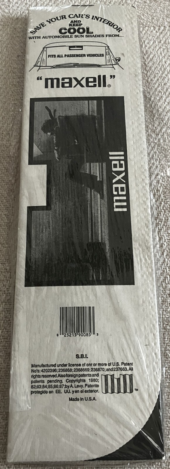 Rare Vintage '80s Maxell Windshield Sun Shade: Steve Steigman's 