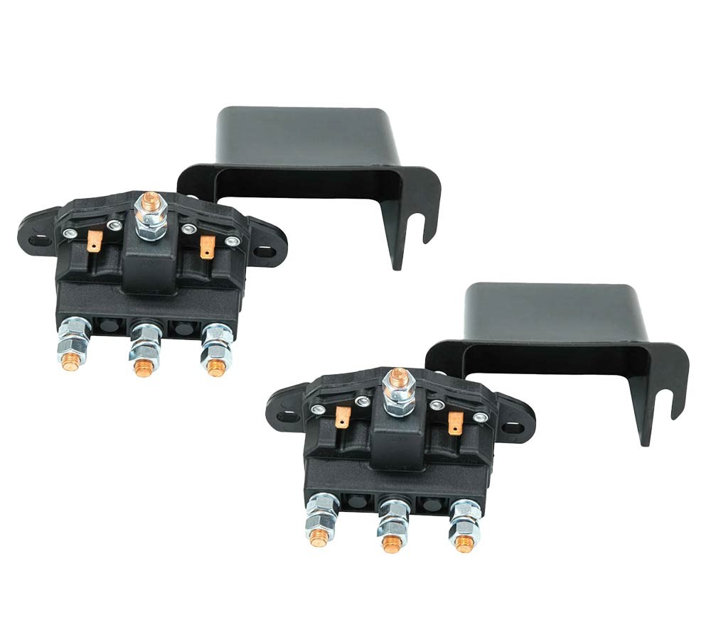 (2 Pack) 12V Grounded Winch  Motor Reversing Solenoid, 150 Amps, Grounded Coils