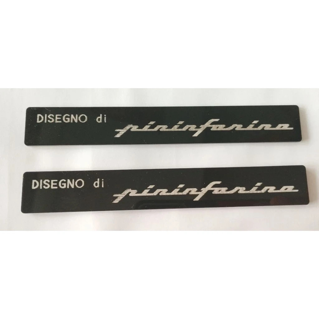 2pcs Pininfarina Emblem Black for Alfa Fiat Maserati Coupe Ferrari F40 308 F50 2pcs Pininfarina Emblem Black for Alfa Fiat Maserati Coupe Ferrari F40 308 F50