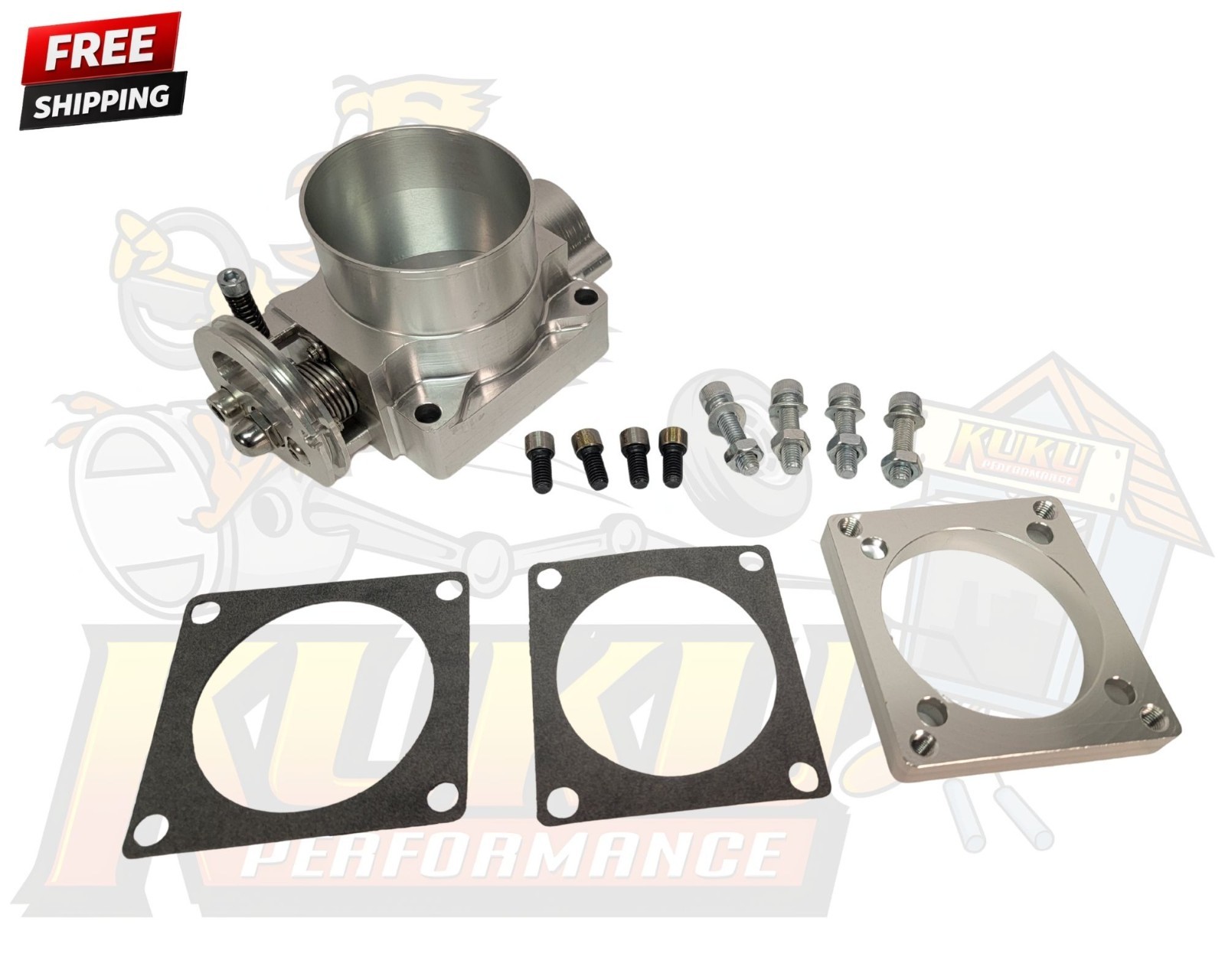 70mm Throttle Body SR20DET S13 S14 S15 240SX w/ Adapter Plate Kit