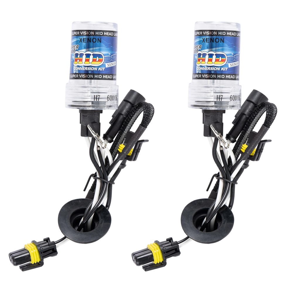 One Pair 6000K H7 HID Xenon Bulbs Replace Factory Headlight Hi/low beams One Pair 6000K H7 HID Xenon Bulbs Replace Factory Headlight Hi/low beams