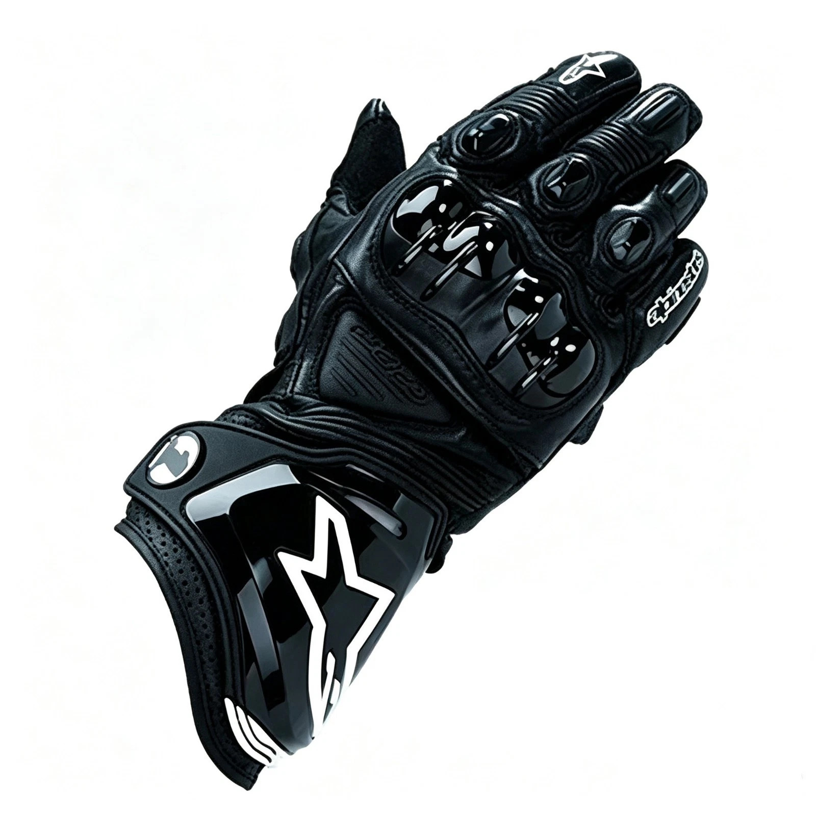 Alpinestars GP-PRO Men\'s Long Leather Racing Motorcycle Gloves - Black Alpinestars GP-PRO Men\'s Long Leather Racing Motorcycle Gloves - Black
