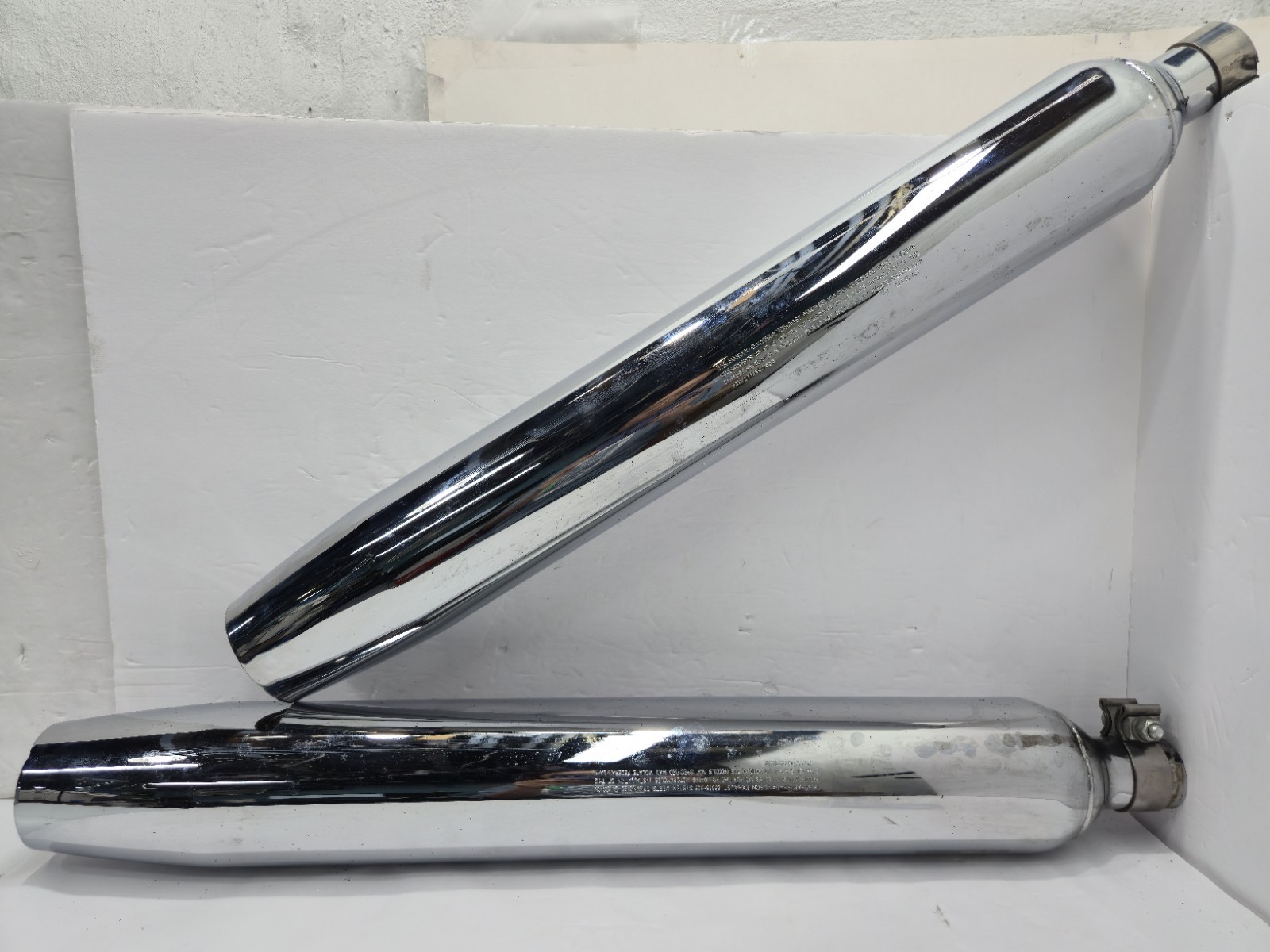 Harley-davidson Chrome Oem Stock Slip-On Muffler Set 65846-95B 65538-95B