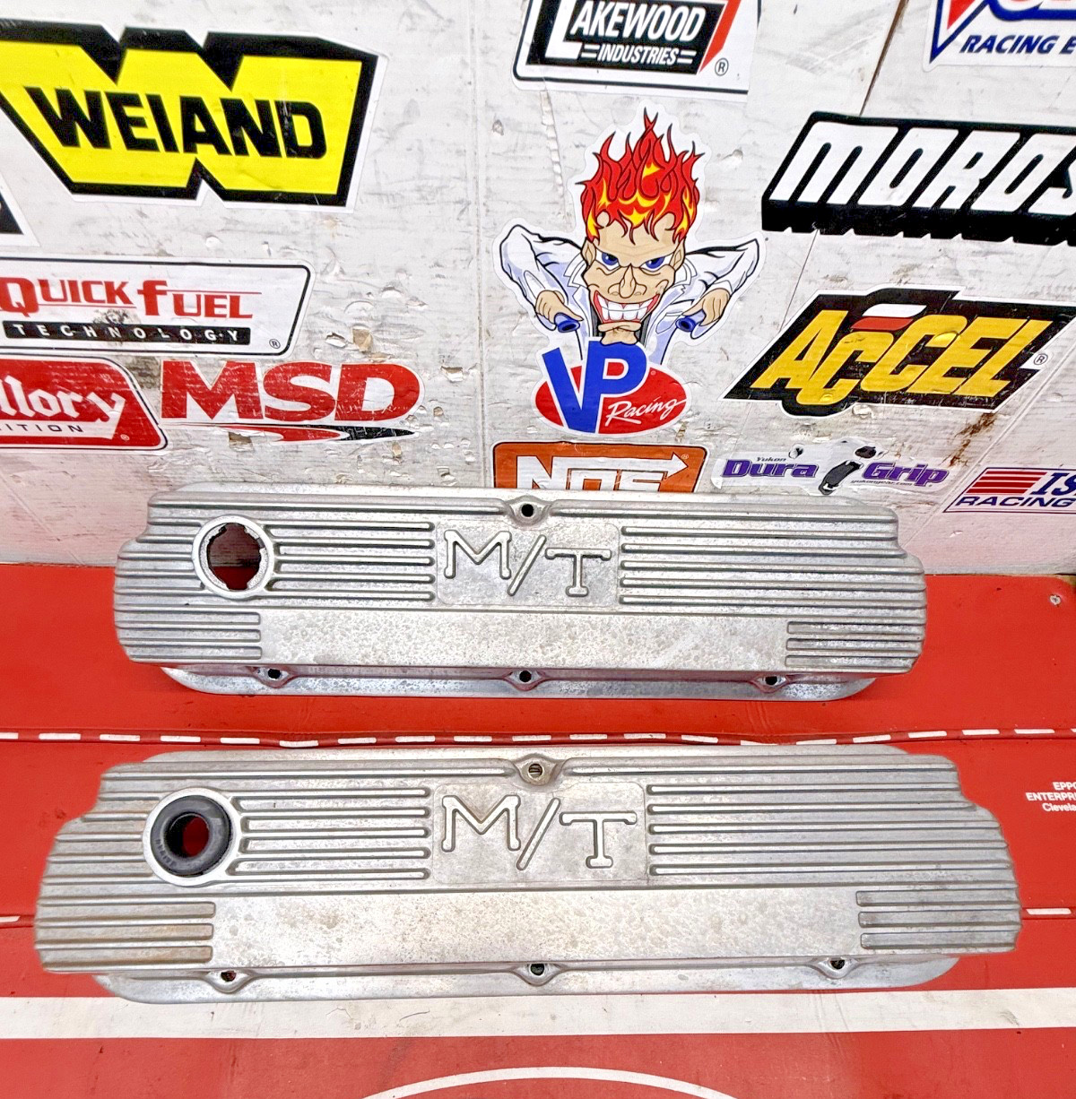 M/T FORD 289 302 351W SBF FINNED ALUMINUM VALVE COVERS MICKEY THOMPSON 140R-55B