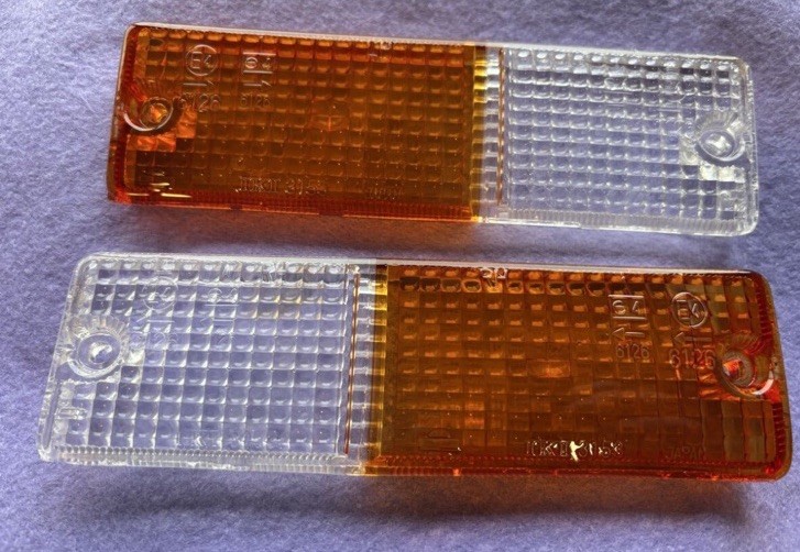 Nissan Datsun 280ZX S130 Late Model Front Combination Turn Signal Lens Pair JDM Nissan Datsun 280ZX S130 Late Model Front Combination Turn Signal Lens Pair JDM