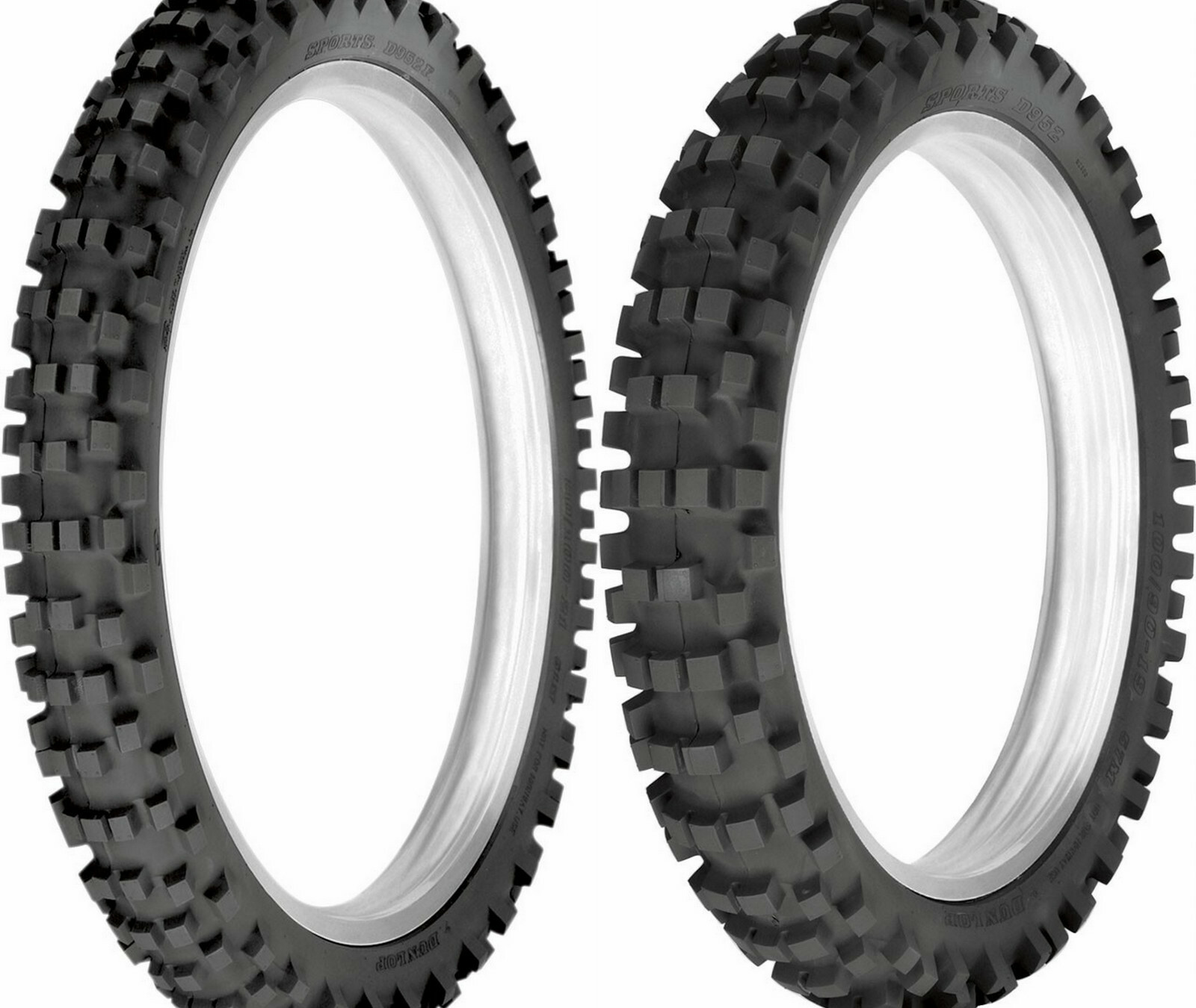 New Dunlop 80/100-21 & 100/90-19 D952 Tire Set For CRF250R, KX250F, YZ250F, ETC