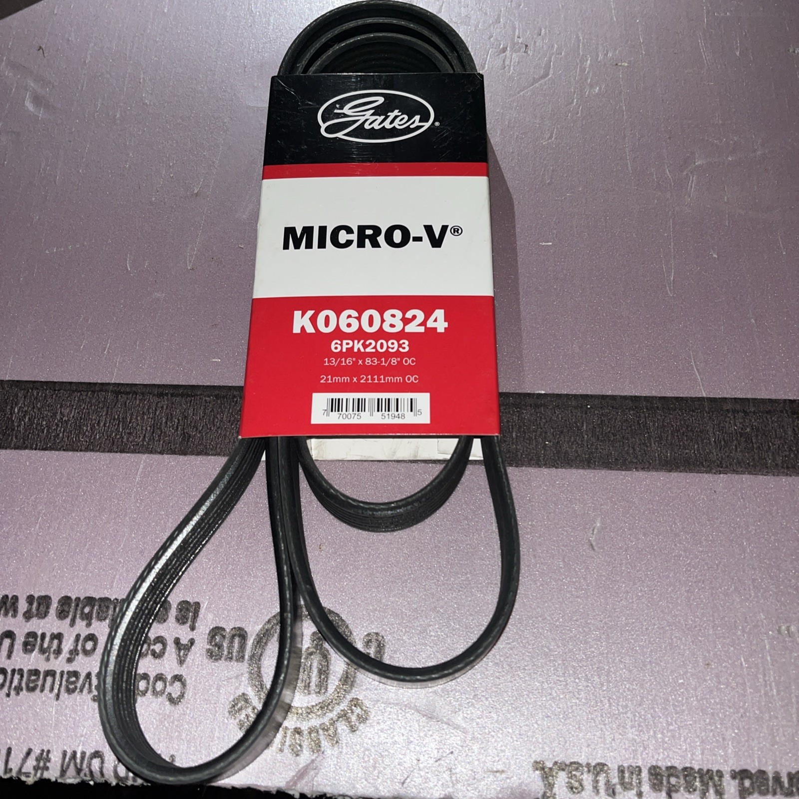 Serpentine Belt-Premium OE Micro-V Belt Gates K060824