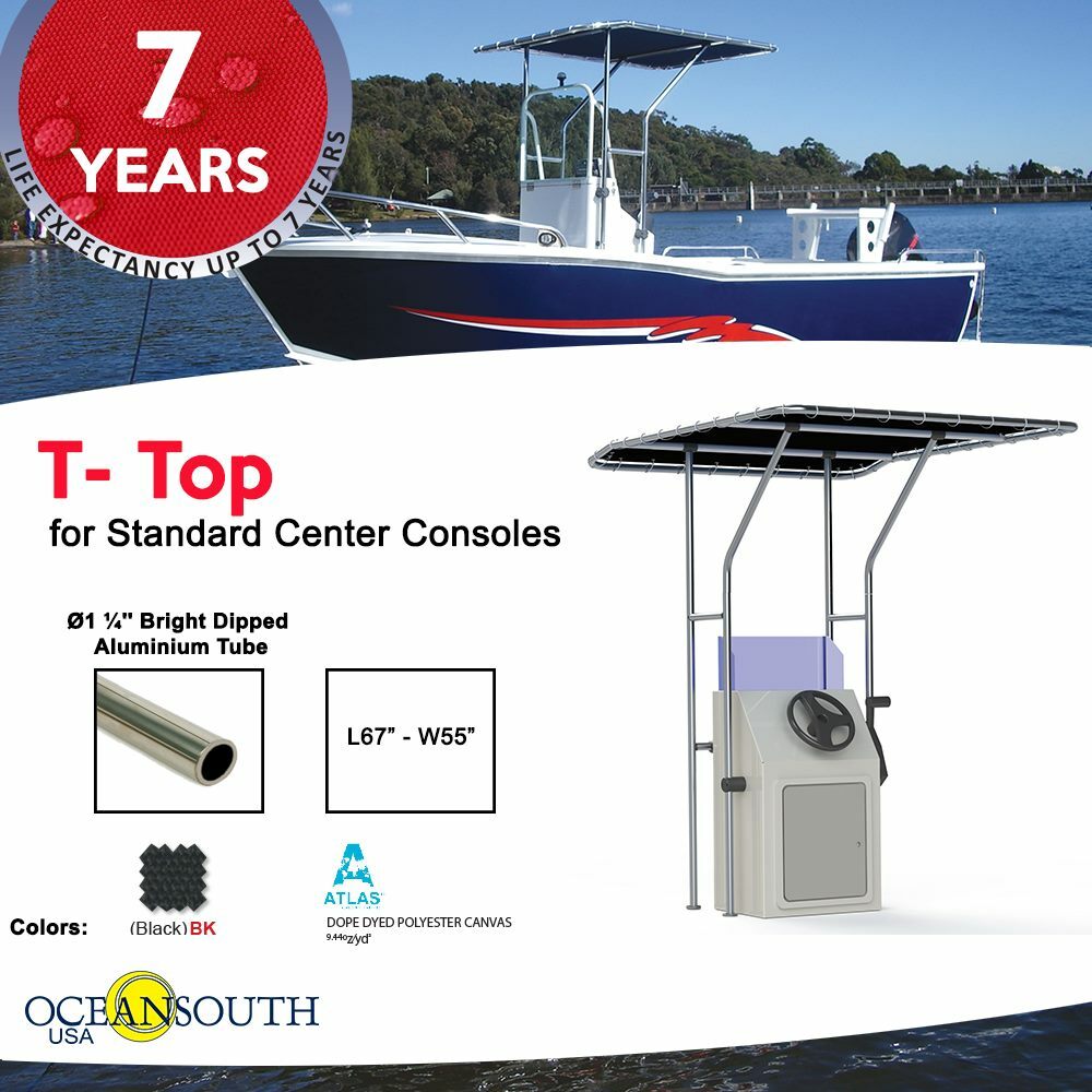 Oceansouth Boat T-top for Standard Center Console Boat Black (Size 2) Oceansouth Boat T-top for Standard Center Console Boat Black (Size 2)