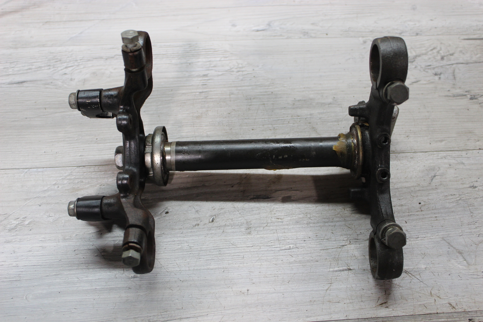 1977 Yamaha Dt100 Front Forks Lower Upper Triple Tree Stem Clamp