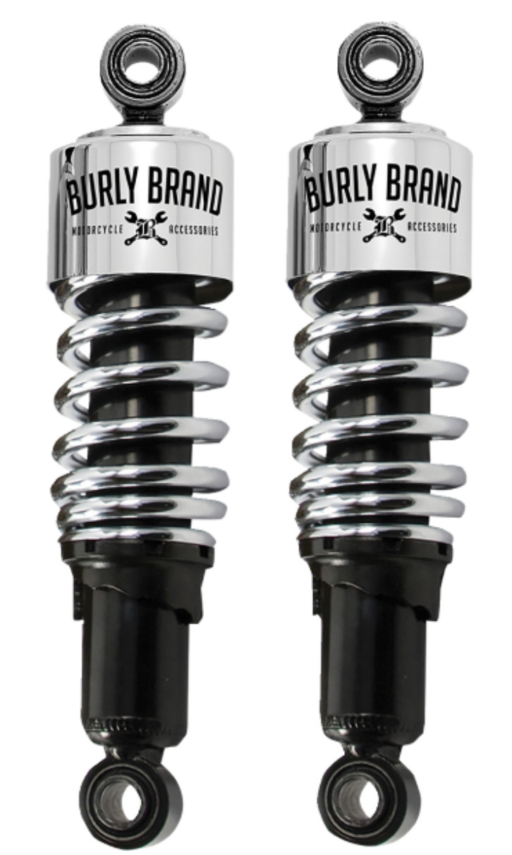 Burly Brand - B28-1201 - Slammer Shocks, Chrome