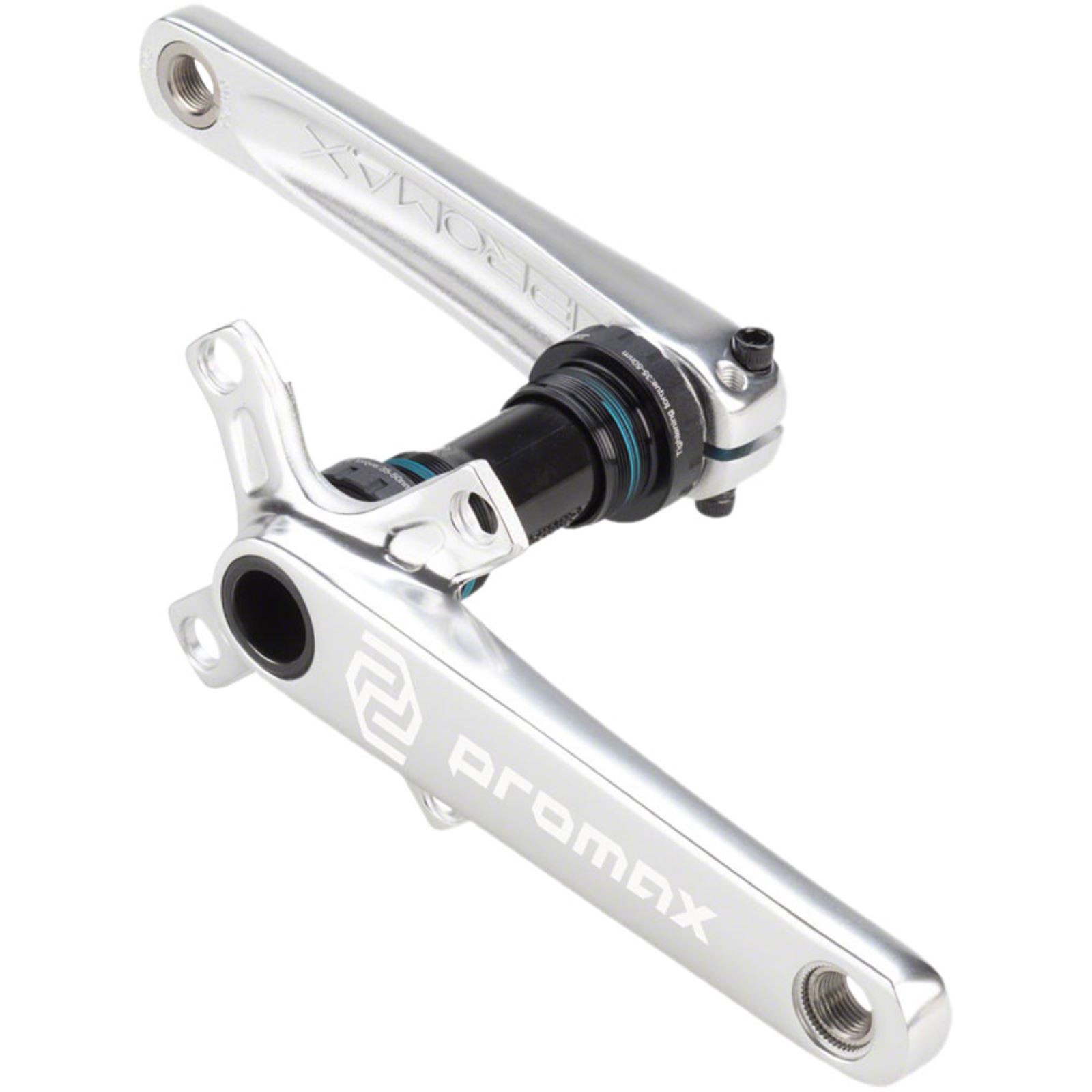 Promax CF-2 Crankset - 165mm, 24mm Spindle, 2-Piece, Silver CK21-024CF165-SL