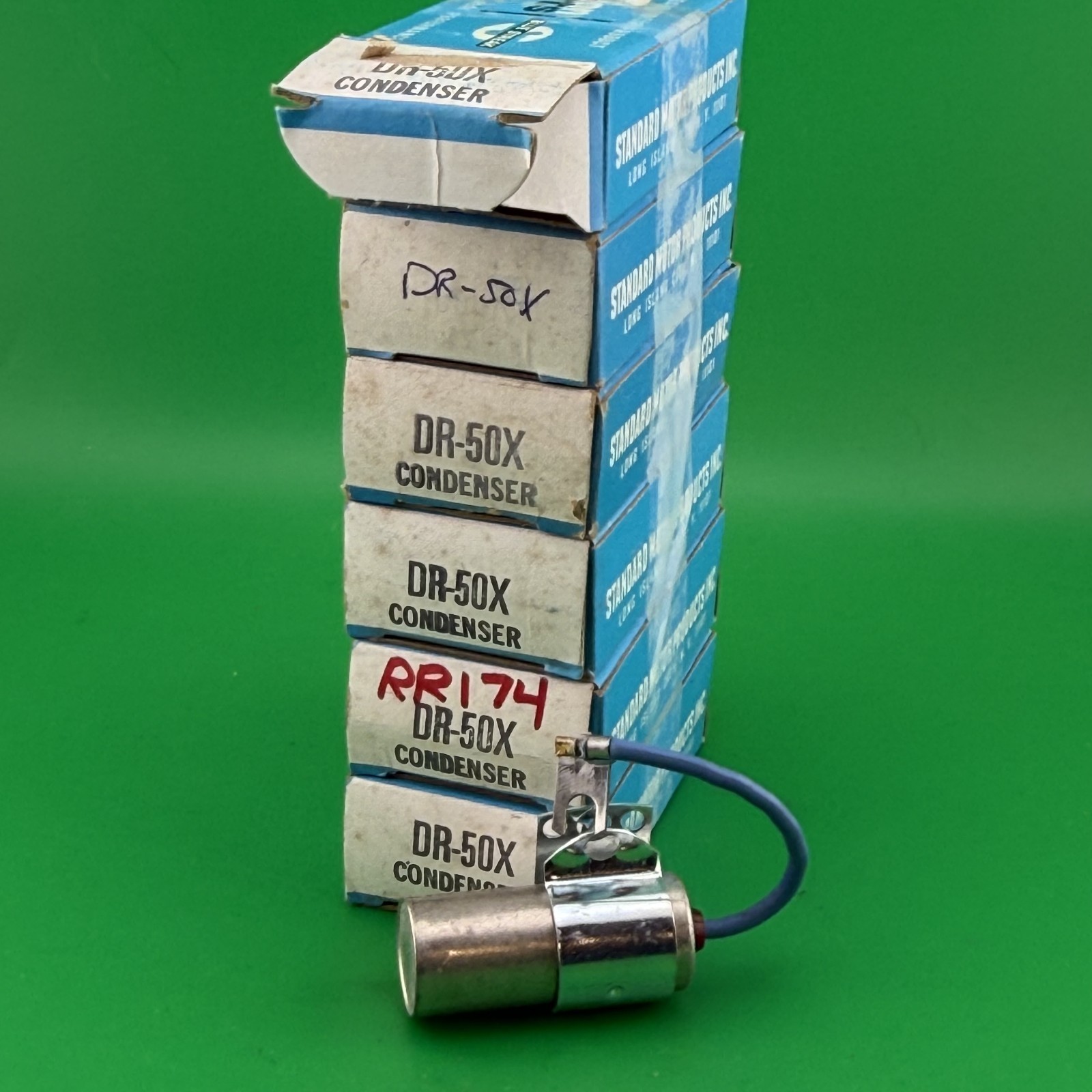 NOS Standard Blue Streak DR-50X Ignition Condenser Made in USA Lot of 6 NOS Standard Blue Streak DR-50X Ignition Condenser Made in USA Lot of 6