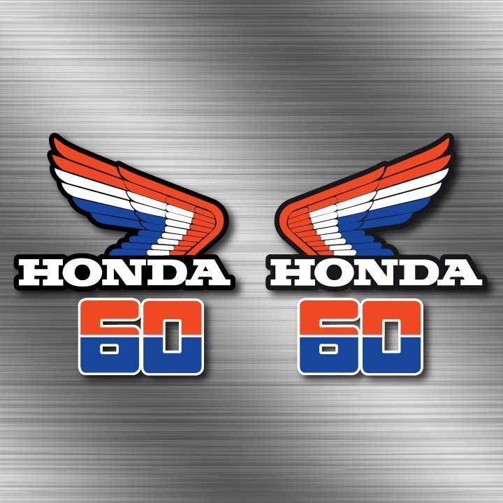 1985 85\' CR60 CR tank autocollant adhesivi 2pc Decal Sticker MX graphic dirtbike