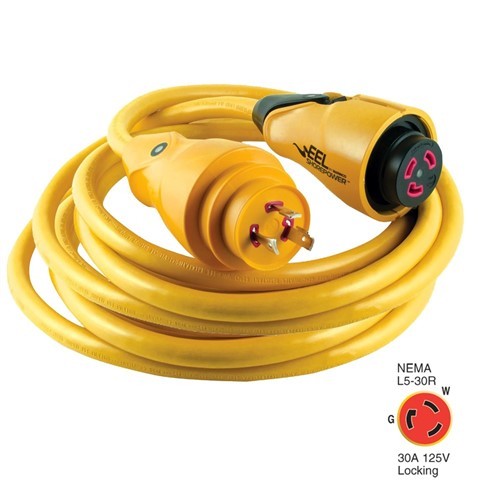 Afi/Marinco/Guest/Nicro/Bep Eel Cord Set 30A 125V 50\' CS30-50