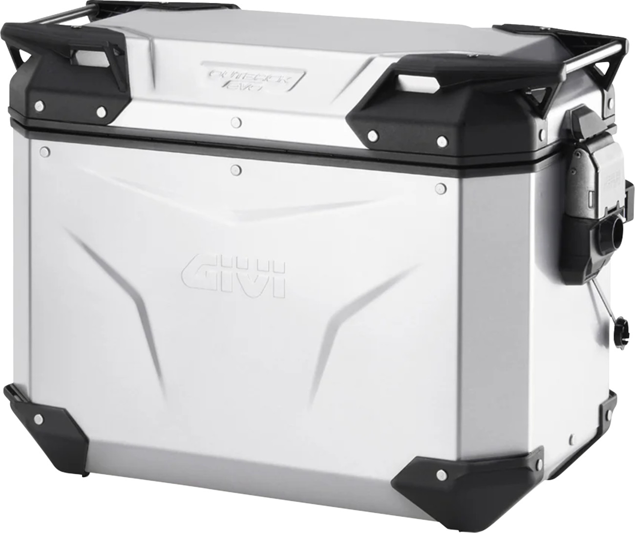 GIVI Fits Outback Evo Side Case - Left - 44 Liter - Silver Anodized OBKEV44AAL GIVI Fits Outback Evo Side Case - Left - 44 Liter - Silver Anodized OBKEV44AAL