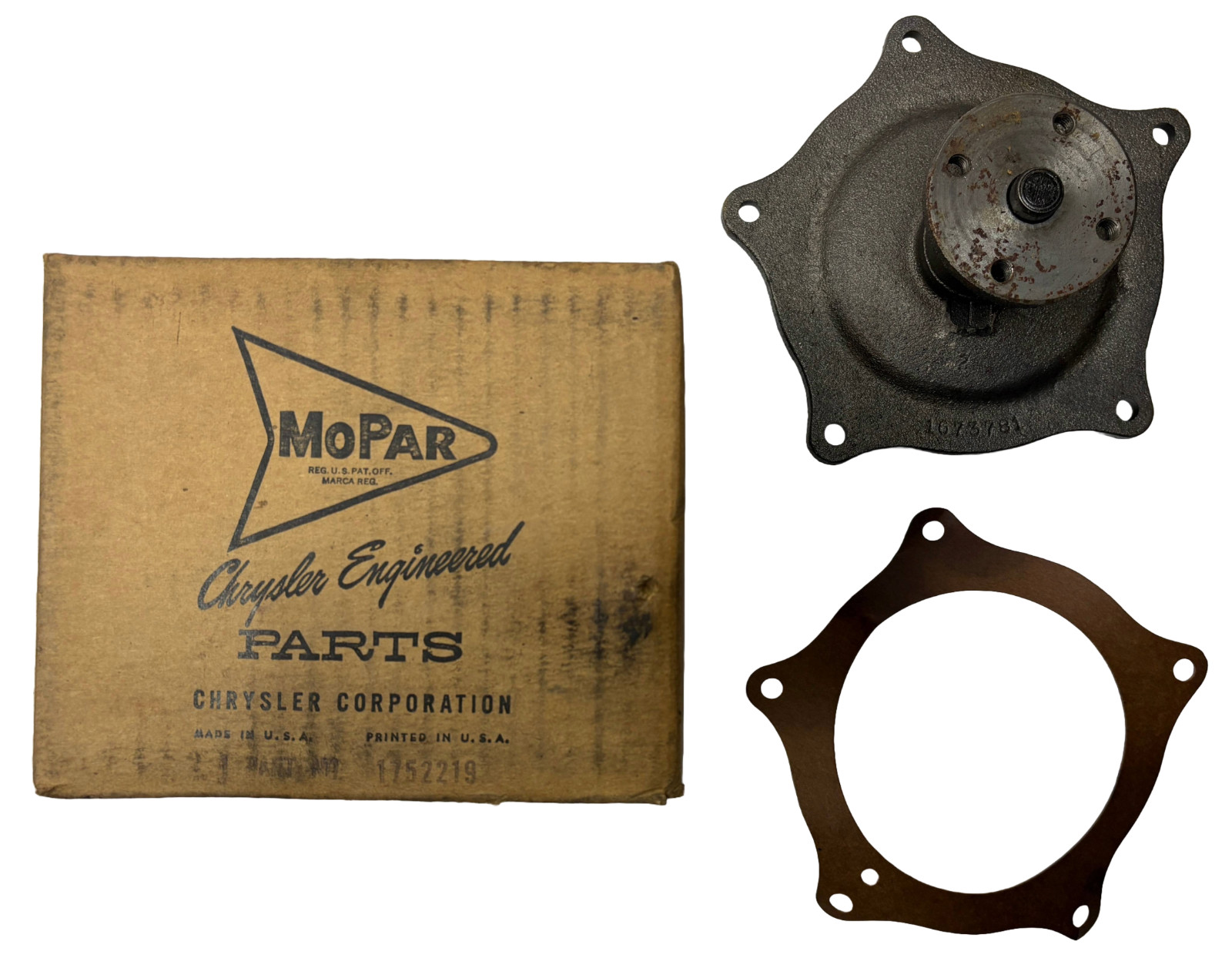 New Old Stock Water Pump for 1957-58 Dodge & DeSoto V8 Models Mopar #1752219 New Old Stock Water Pump for 1957-58 Dodge & DeSoto V8 Models Mopar #1752219