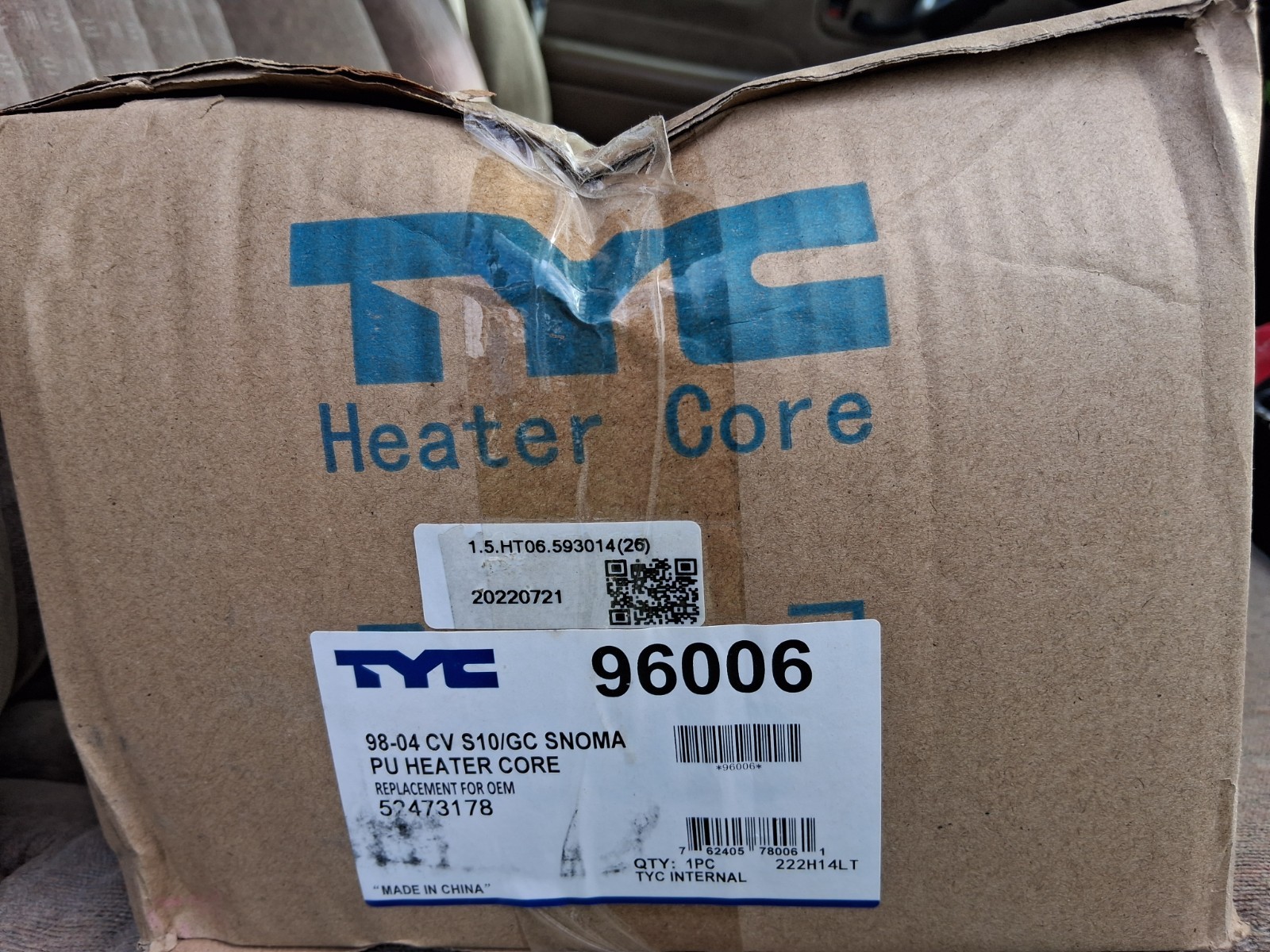 HVAC Heater Core TYC 96006 HVAC Heater Core TYC 96006