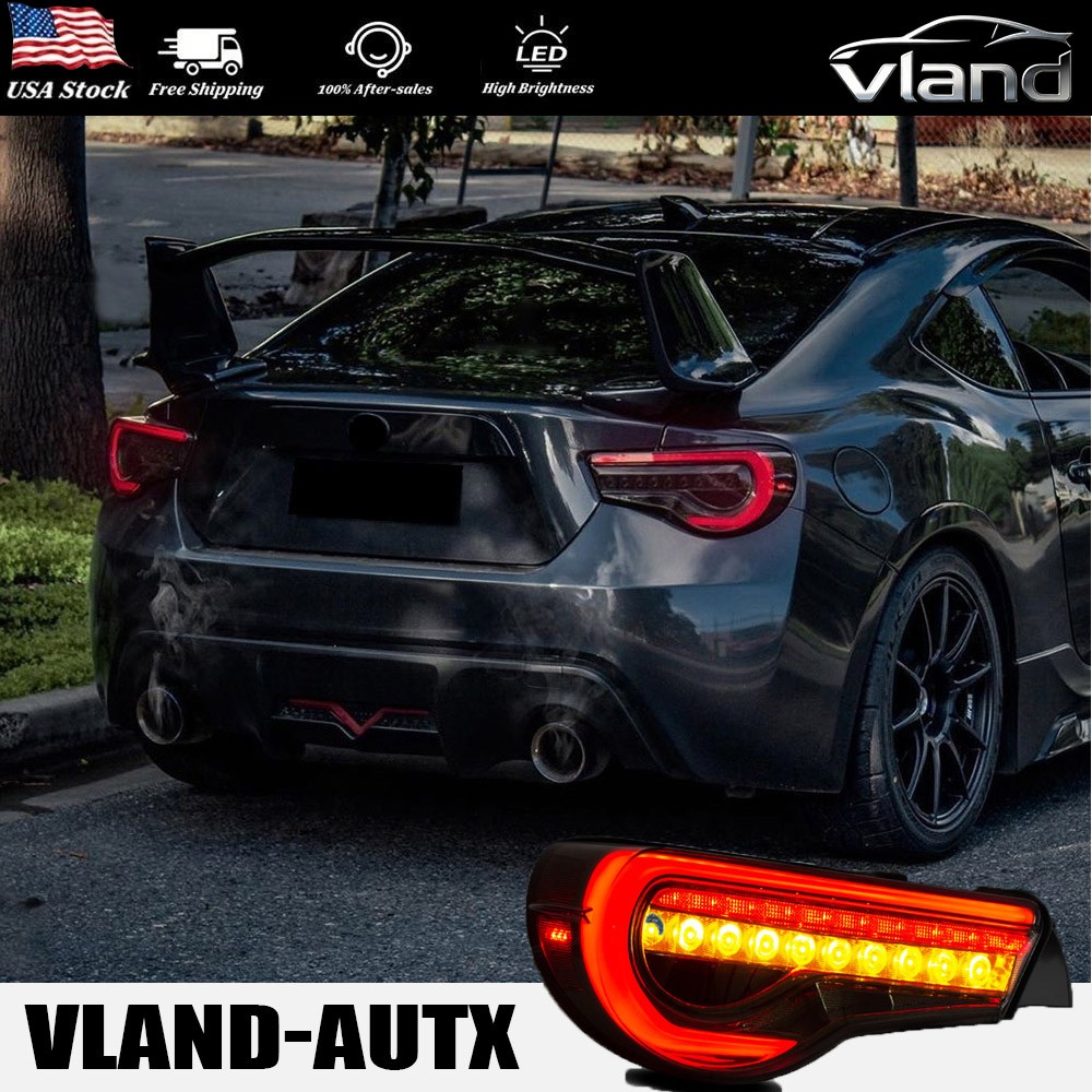 (Upgraded) FULL LED Red Tail lights For 2012-2020 Subaru BRZ Toyota 86 FR-S Pair