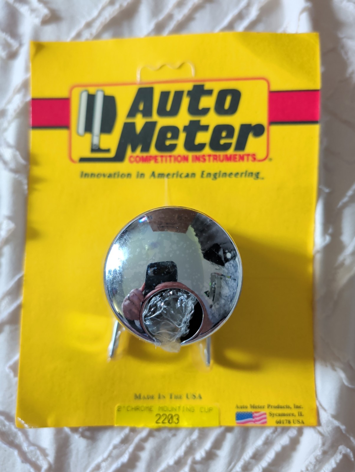 AutoMeter 2203 Mounting Cup Gauge Pedestal w/Chrome 2\ AutoMeter 2203 Mounting Cup Gauge Pedestal w/Chrome 2\