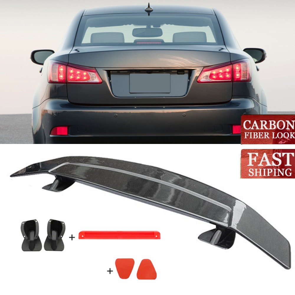 For Lexus ISF 350 300 Carbon Fiber Style 47inch GT-Style Rear Trunk Spoiler Wing