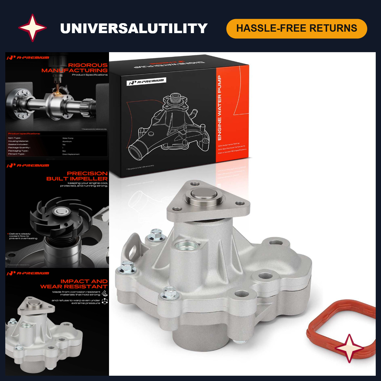 High-Performance Engine Water Pump for 1.5L, 2.0L, 2.5L Mazda & Toyota Models High-Performance Engine Water Pump for 1.5L, 2.0L, 2.5L Mazda & Toyota Models