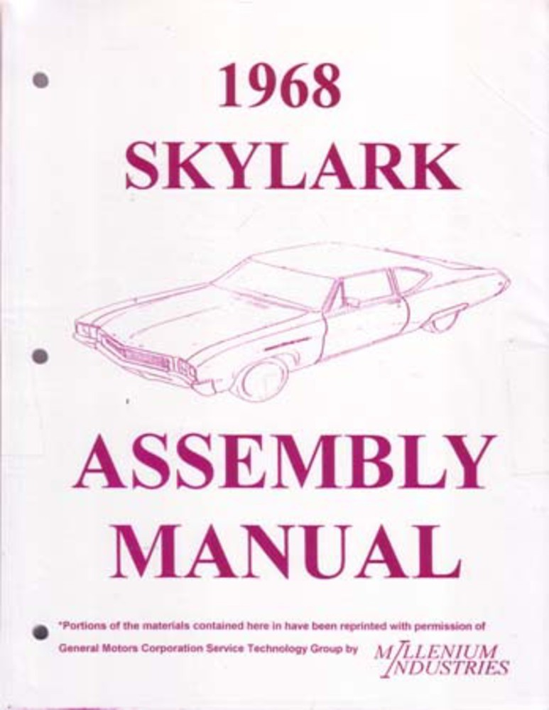 1968 Buick Skylark Factory Assembly Manual