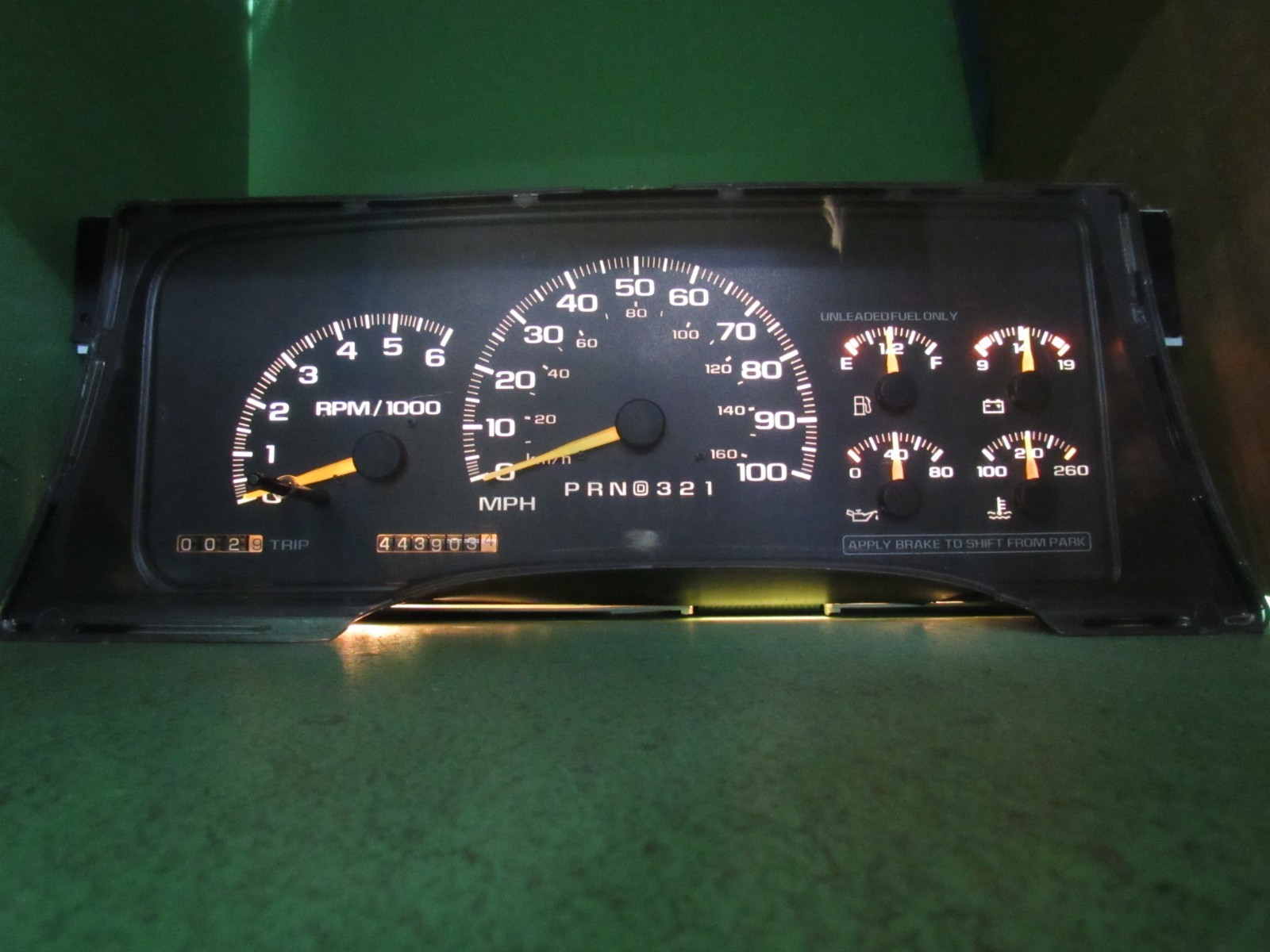 97-98 C/K TRUCK SUBURBAN INSTRUMENT GAUGE CLUSTER SPEEDO TACH 443K REBUILT 2175 97-98 C/K TRUCK SUBURBAN INSTRUMENT GAUGE CLUSTER SPEEDO TACH 443K REBUILT 2175