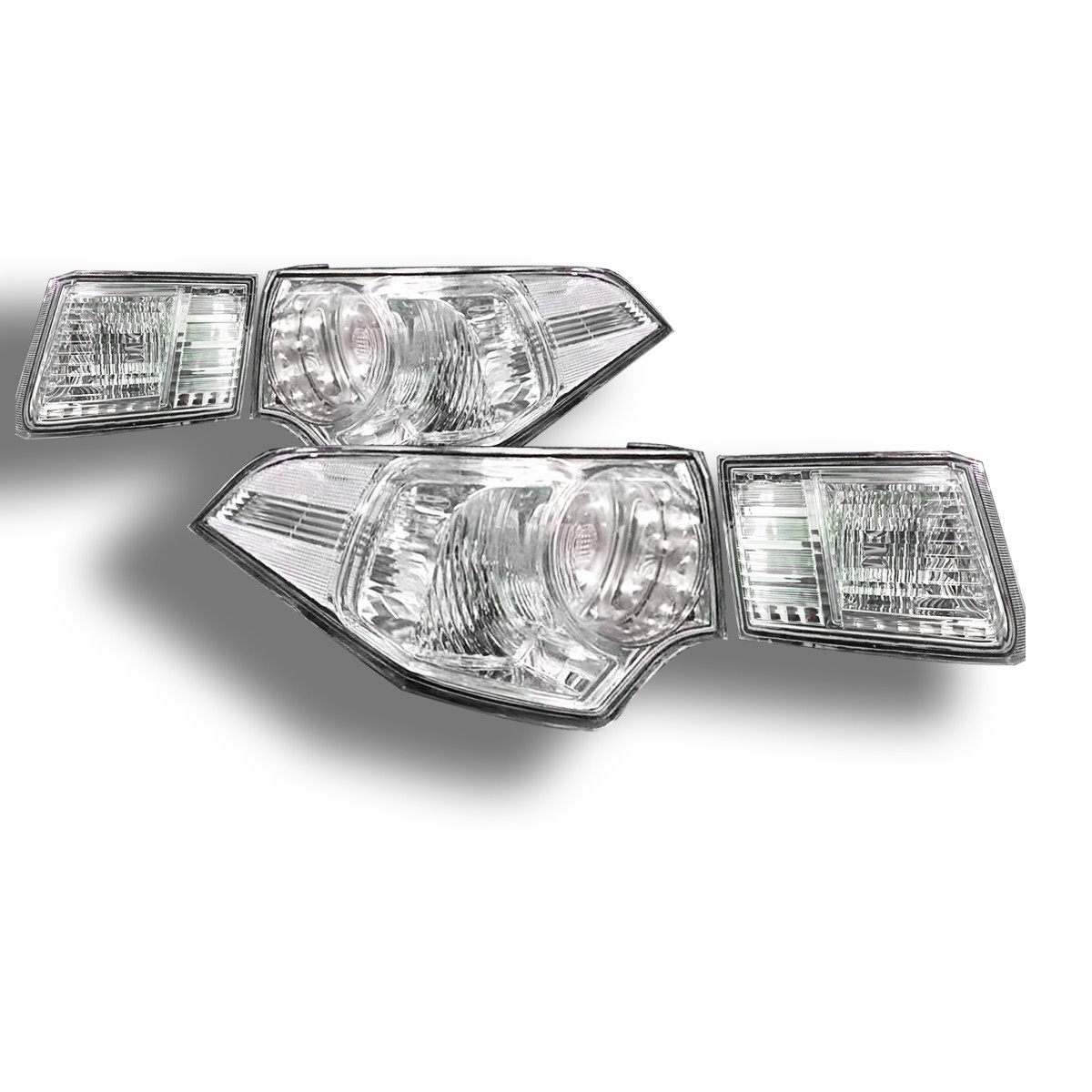 4pc Crystal Clear Lens Brake Tail Light Turn Signal Cover  For TSX CU2/CW2 09-14